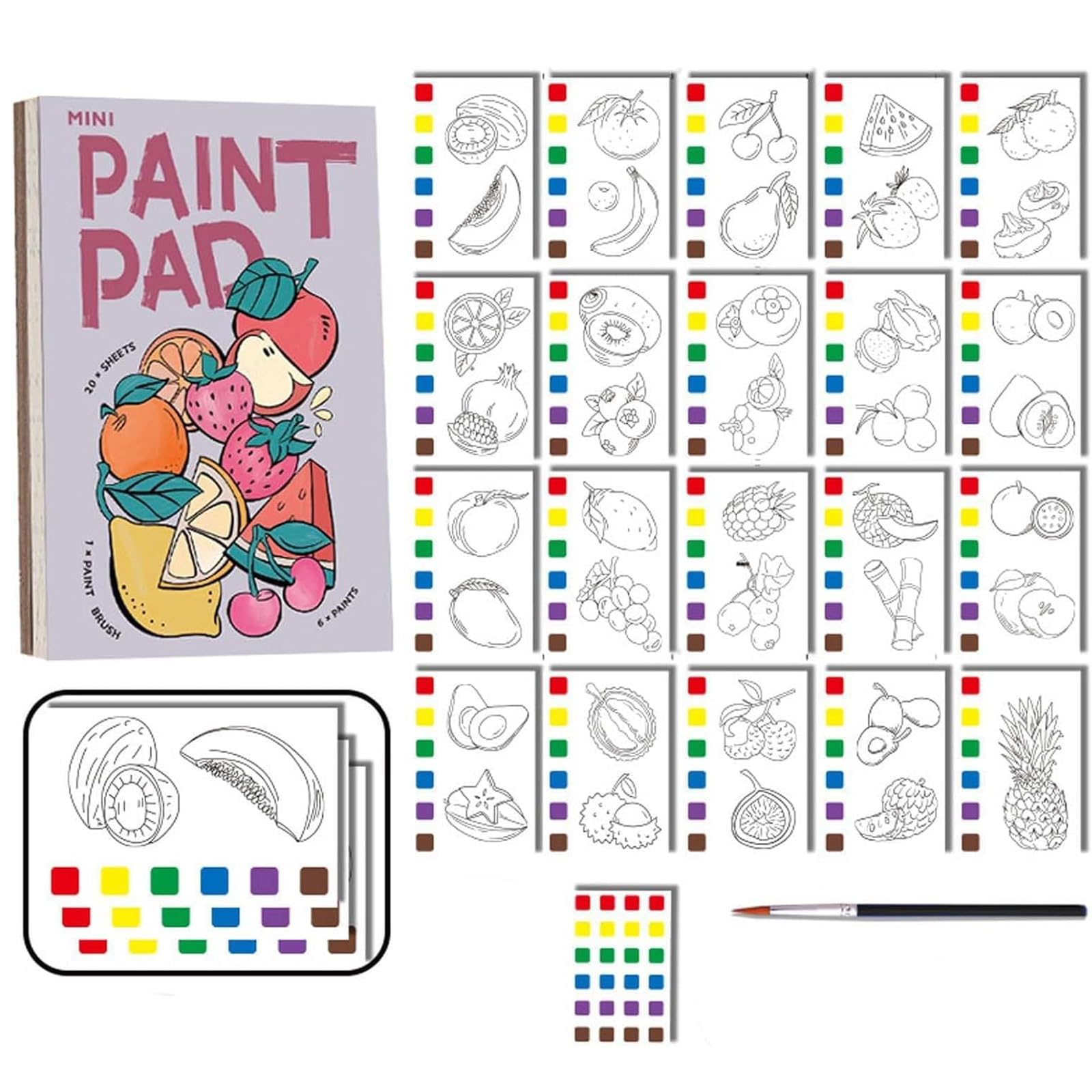 Mini Watercolor Paint Pad - Pocket Travel Watercolor Painting Book Set for Adults & Kids - Perfect for Artists, Students & DIY Craft Projects (1PCS)
