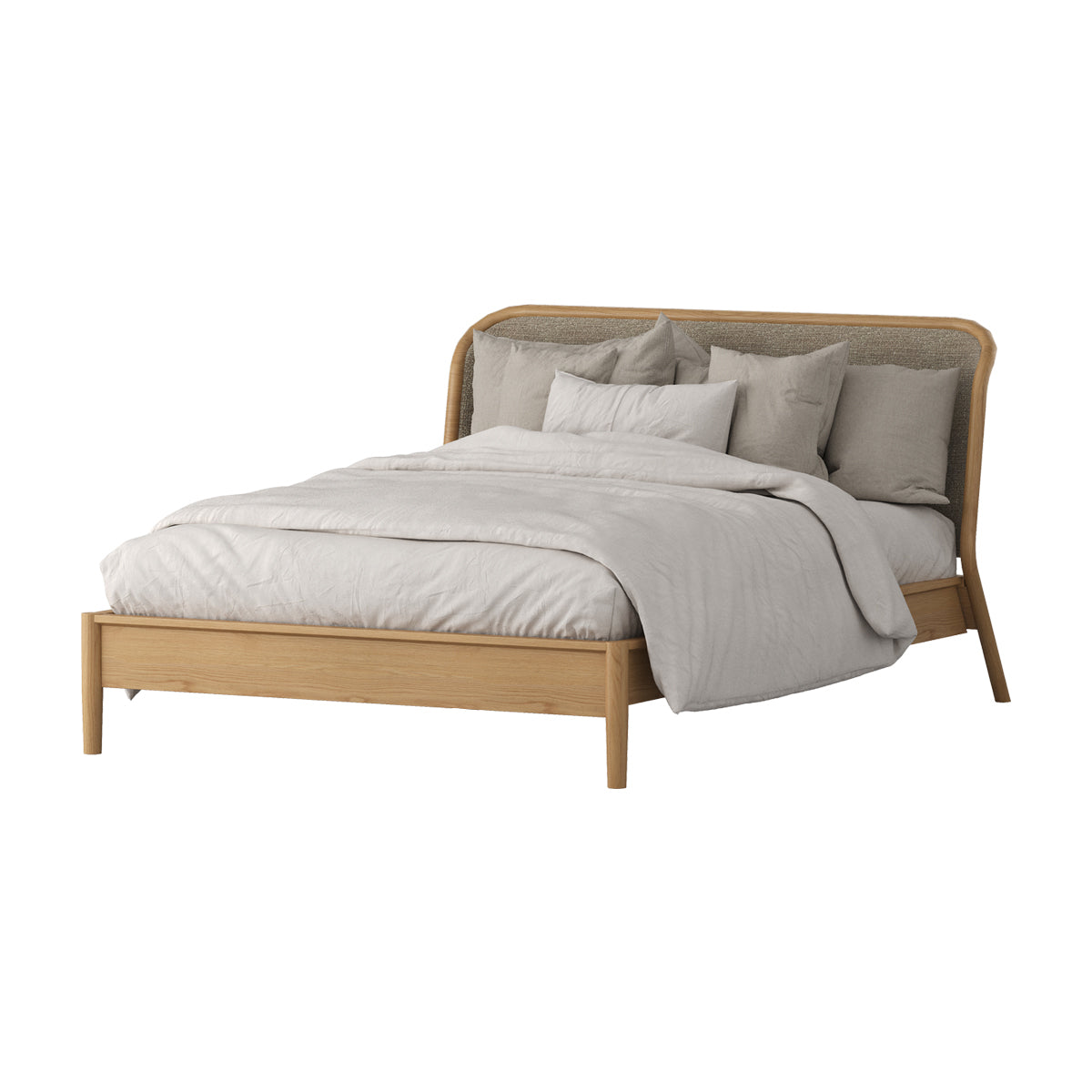 Sol Studio Brooks Bed - Modern Platform Bed Frame with Wooden Slats & Sturdy Design for Bedroom, Guest Room, or Dorm - Easy Assembly & Space-Saving Storage Solution