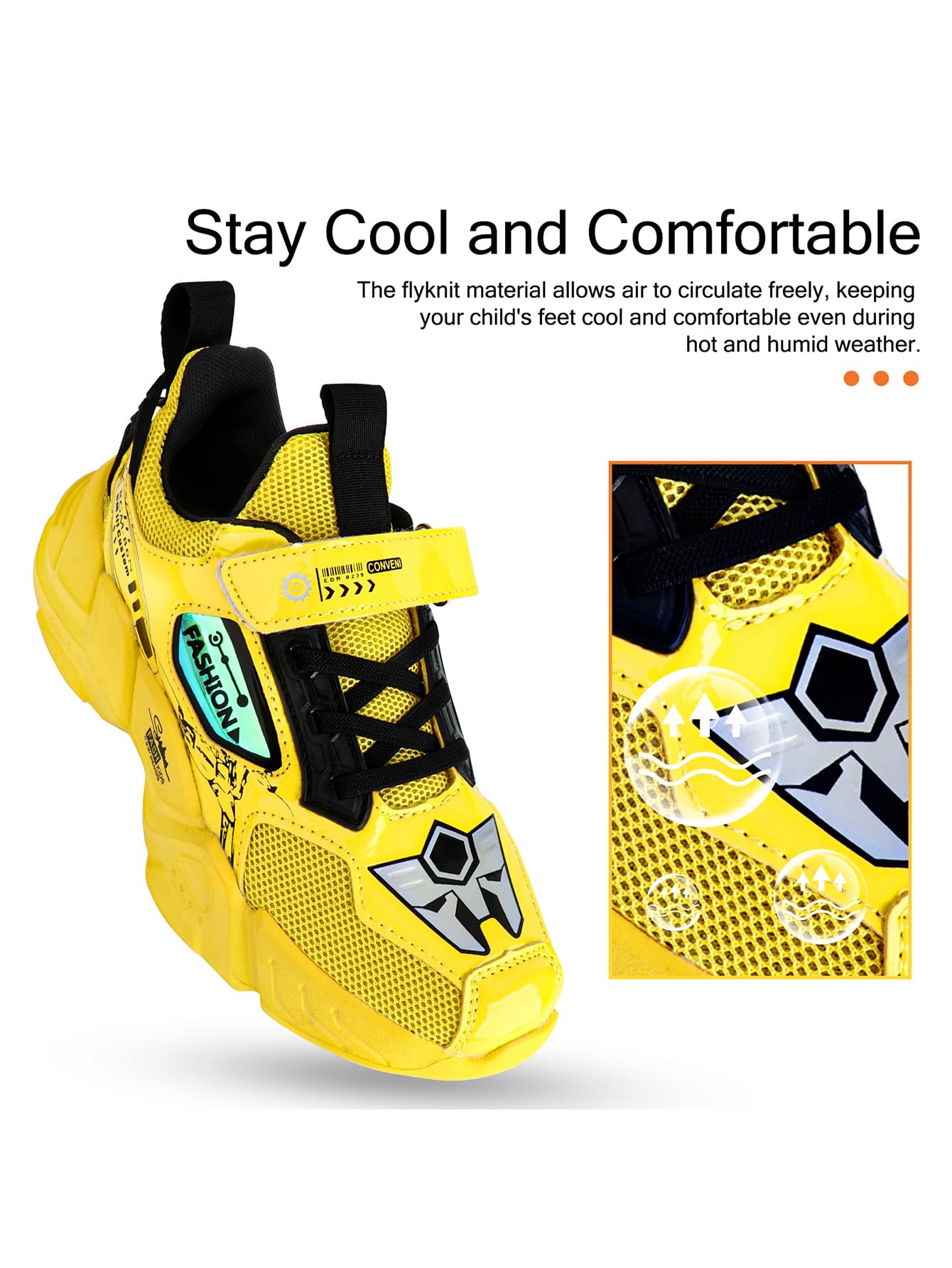 **Boys' Breathable Mesh Sports Shoes - Lightweight Basketball & Running Sneakers for Kids - Trendy Casual Shoes for School, Play & Outdoor Activities**