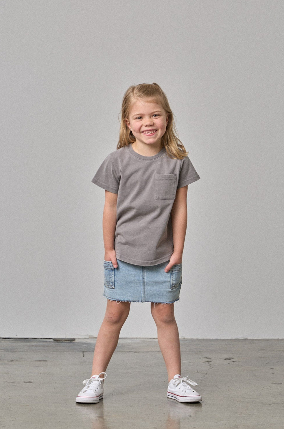 Acid Wash Pocket T-Shirt for Men - Soft Vintage Grey Cotton Tee - Casual Streetwear & Everyday Outfit Essential