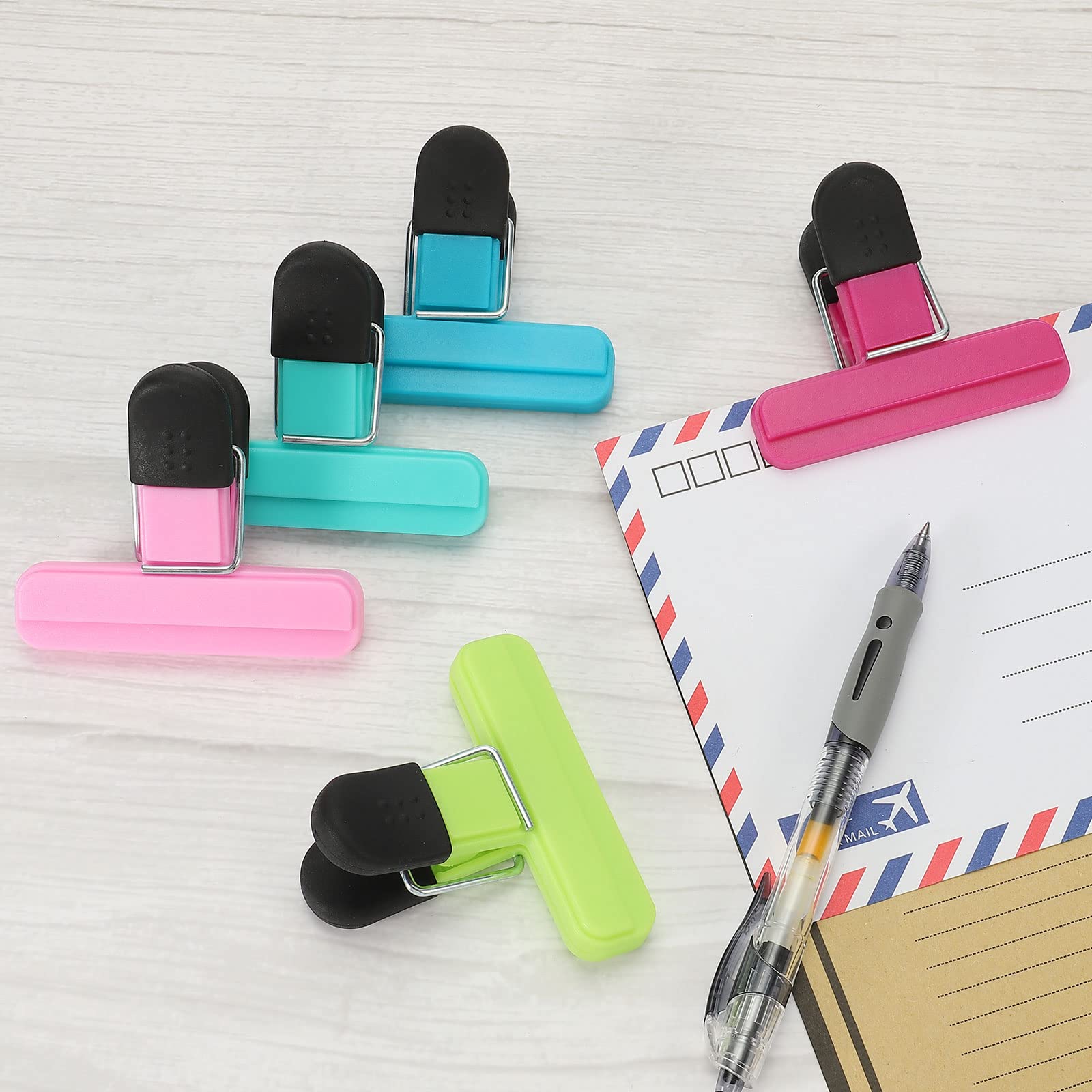 PATIKIL 3 Inch Plastic Storage Clips - 3 Pack Food Bag Sealer Clamps for Kitchen Storage, Paper Files & Photo Organization (Grass Green) - Perfect for Pantry, Office & Craft Room Organization