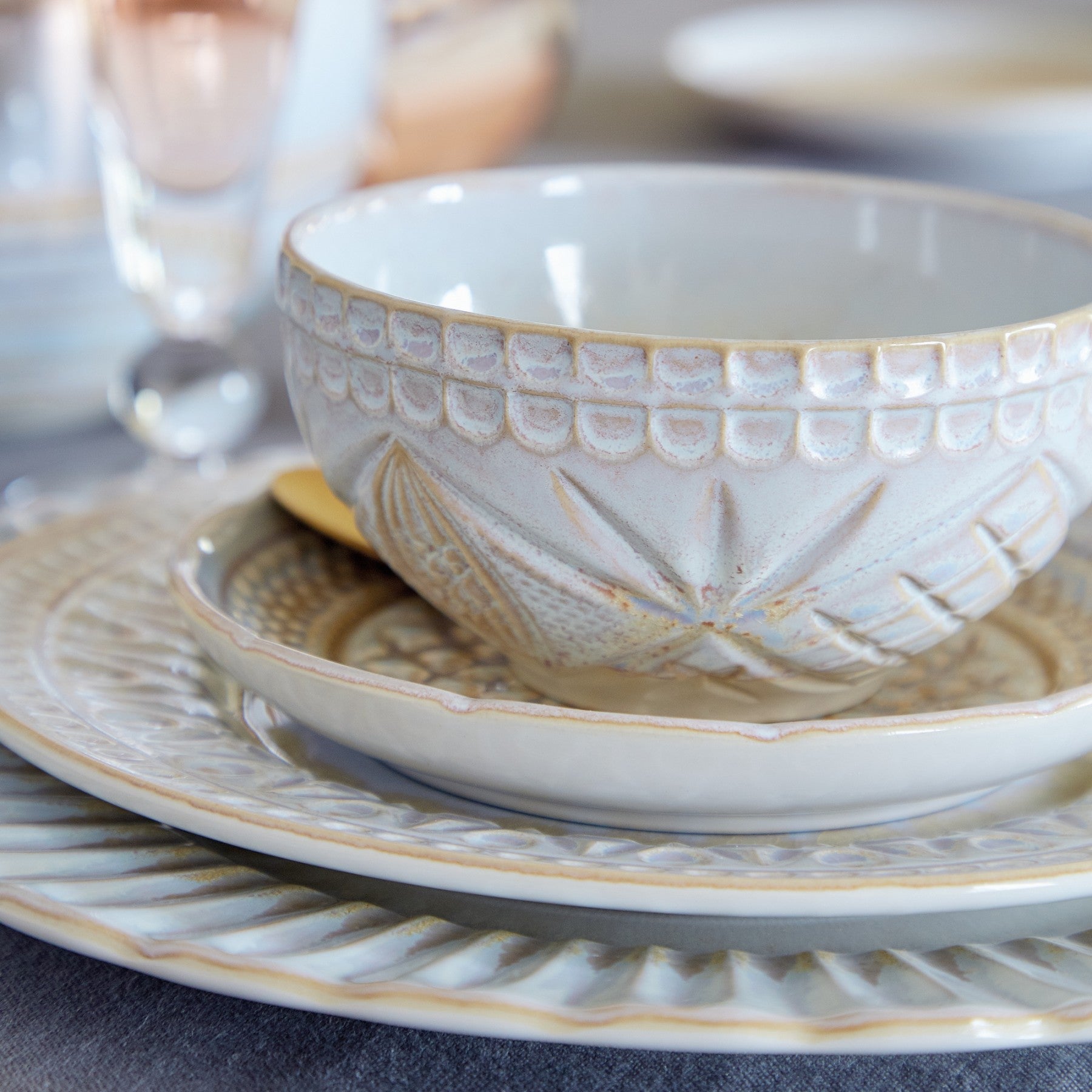 Premium Cristal Soup and Cereal Bowl Set by Costa Nova - Elegant Glass Bowls for Breakfast, Soup, Salad & Dessert - Perfect for Dining, Entertaining & Everyday Use