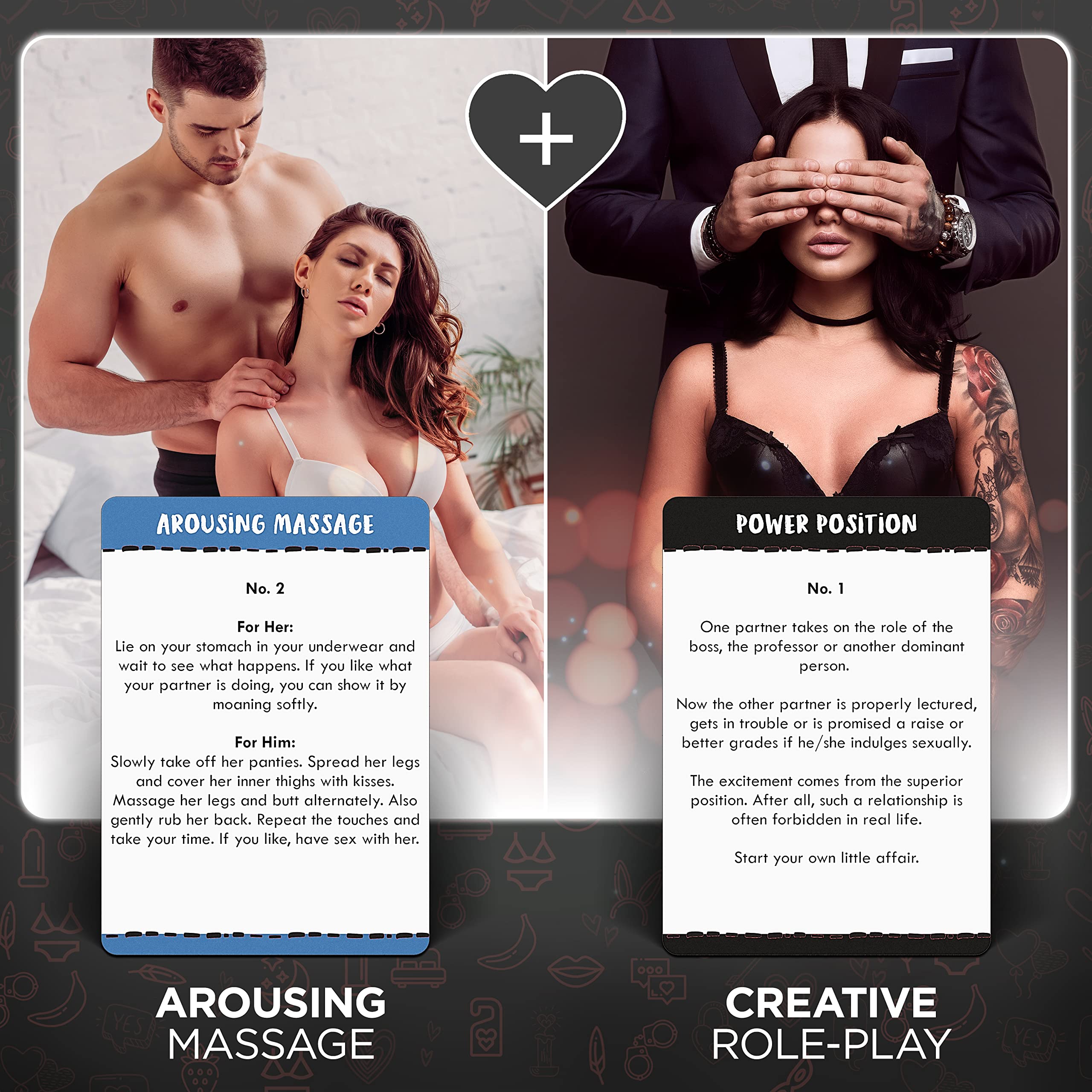 Hot Sex Game - Adult Couple's Erotic Card Game for Date Nights | Better Than Sex Toys for Couples | BDSM Bondage & Sex Positions Card Deck | Perfect for Spicing Up Bedroom Fun, Romantic Evenings & Intimate Play