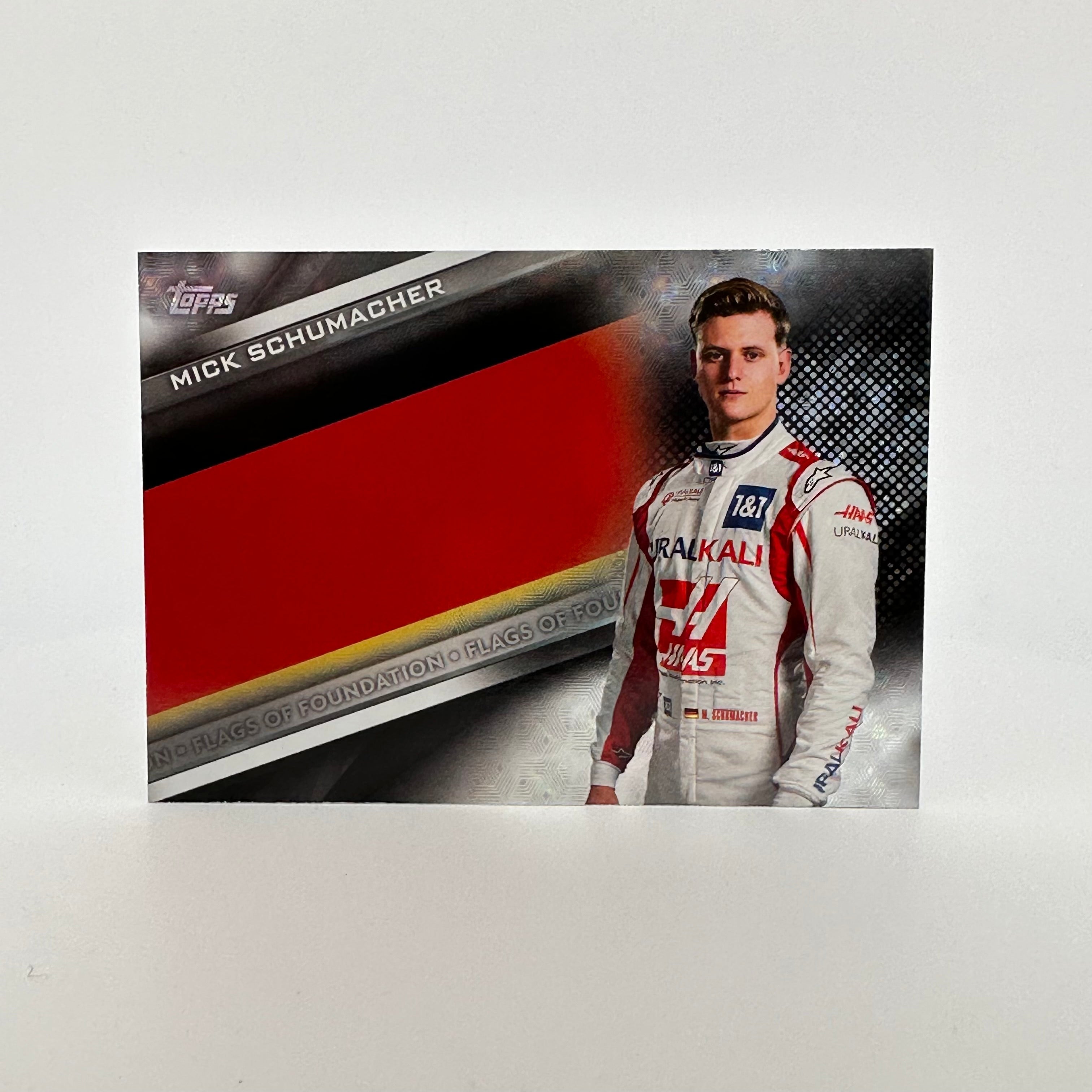 2021 Formula 1 Mick Schumacher Foilfractor #FF MS Flags of Foundation Card - Rare Collectible for F1 Fans, Sports Memorabilia & Trading Card Enthusiasts