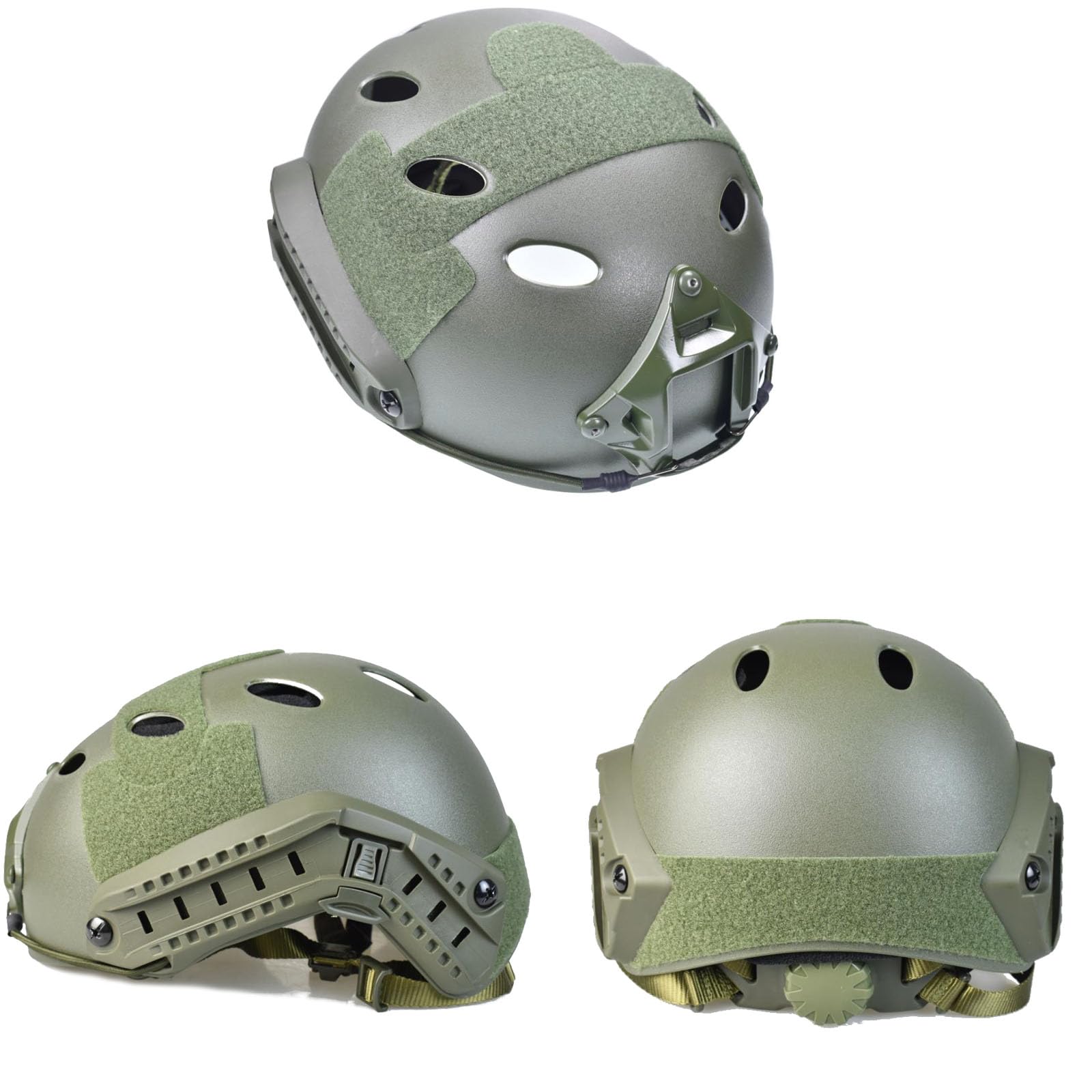 Tactical Airsoft Fast Helmet Set with Military Headset & Cover - Adjustable Memory Foam Protective Padding for Adults & Teens - Perfect for Paintball, Airsoft & Military Simulation Games
