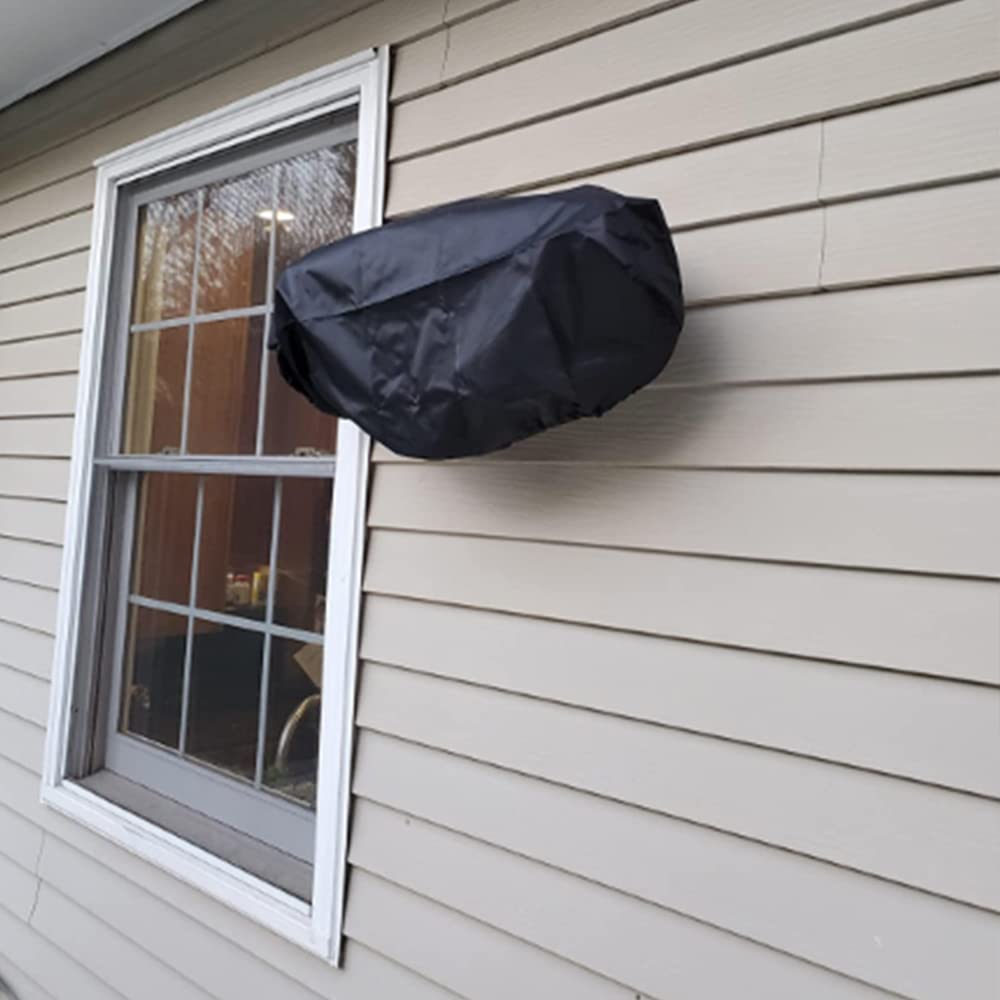 Waterproof Dustproof Wall-Mounted Patio Heater Cover - Black Electric Infrared Heater Protector for Indoor & Outdoor Use - Perfect for Garage, Backyard, and Hanging Heaters - Weatherproof Dust Cover for Year-Round Protection