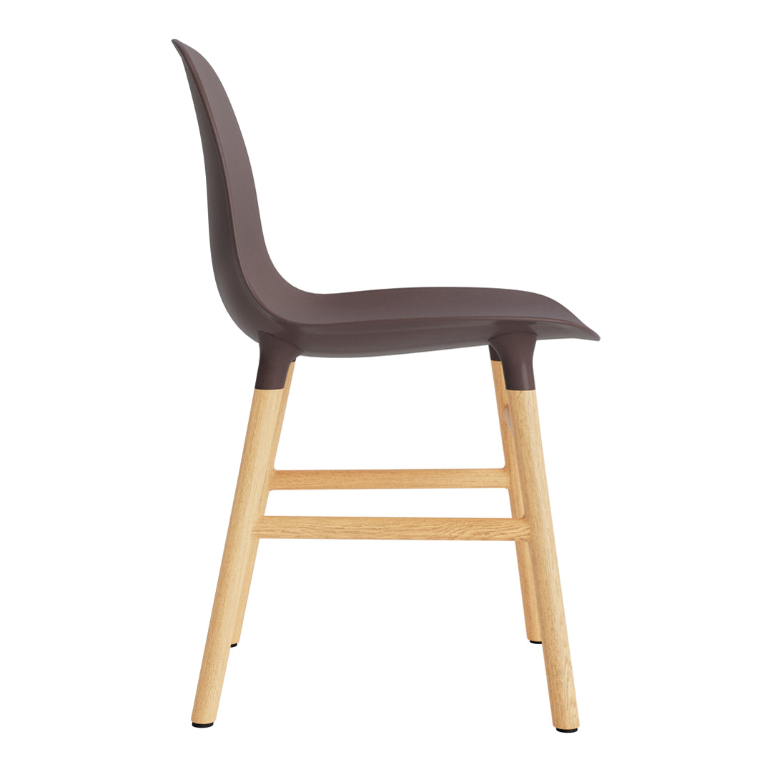 Modern Form Chair with Sturdy Wooden Legs - Perfect for Dining Room, Office, or Living Room Decor