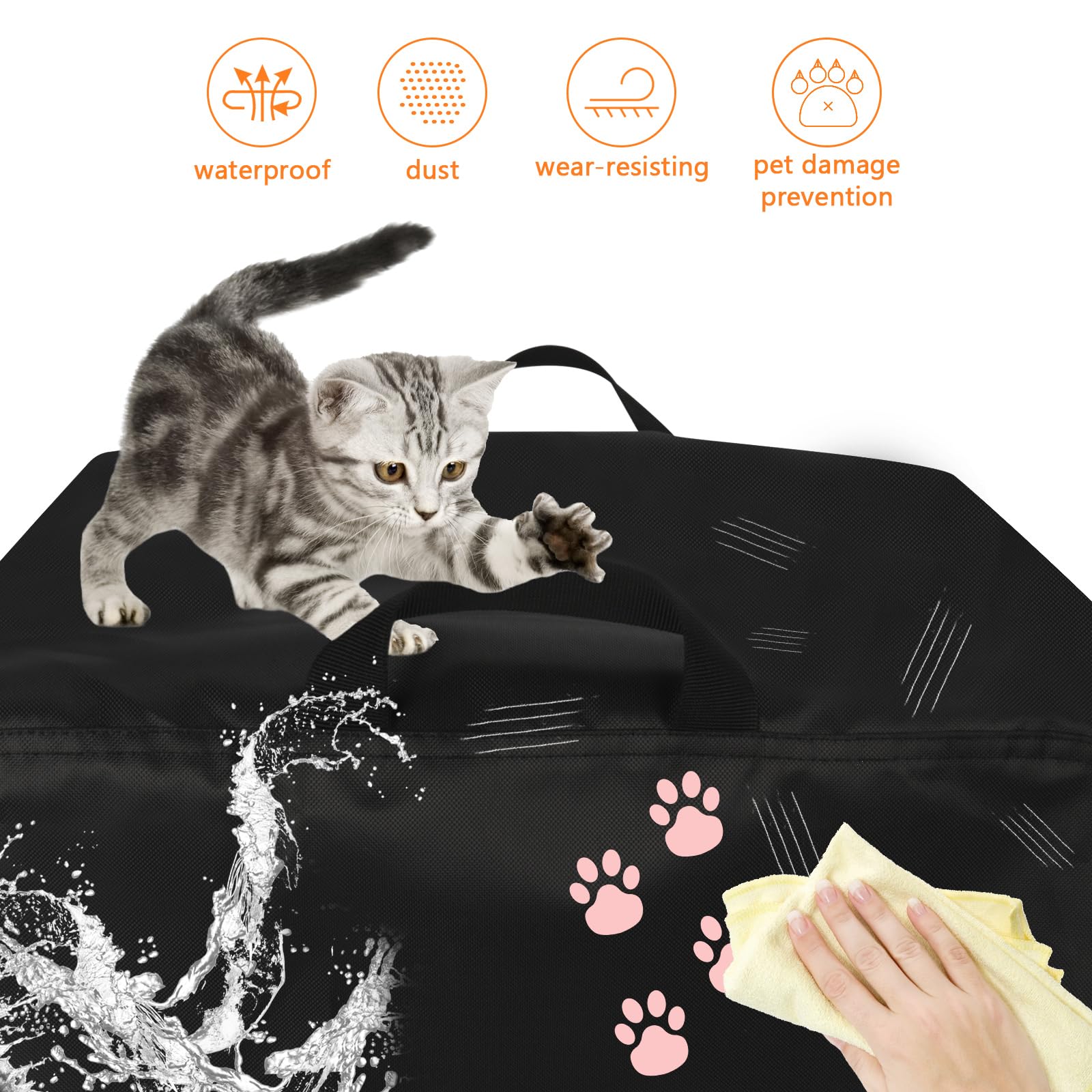 Waterproof & Dustproof Ice Maker Cover for Portable Countertop Ice Machine - 18