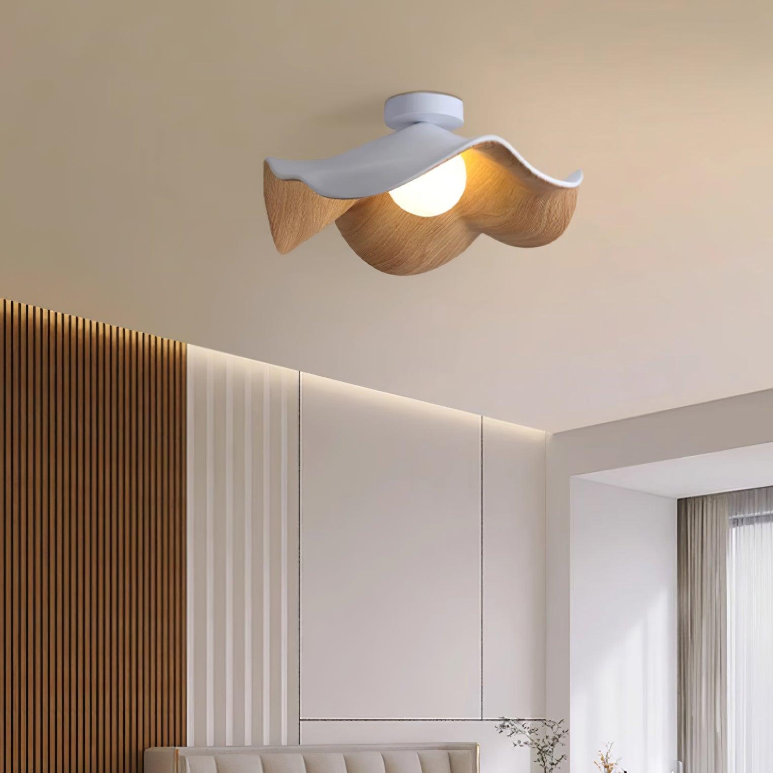 Modern Lotus Leaf Ceiling Light Fixture - Elegant Nature-Inspired Pendant Lamp for Living Room, Bedroom & Dining Room Decor - Perfect for Boho, Zen & Tropical Home Styles