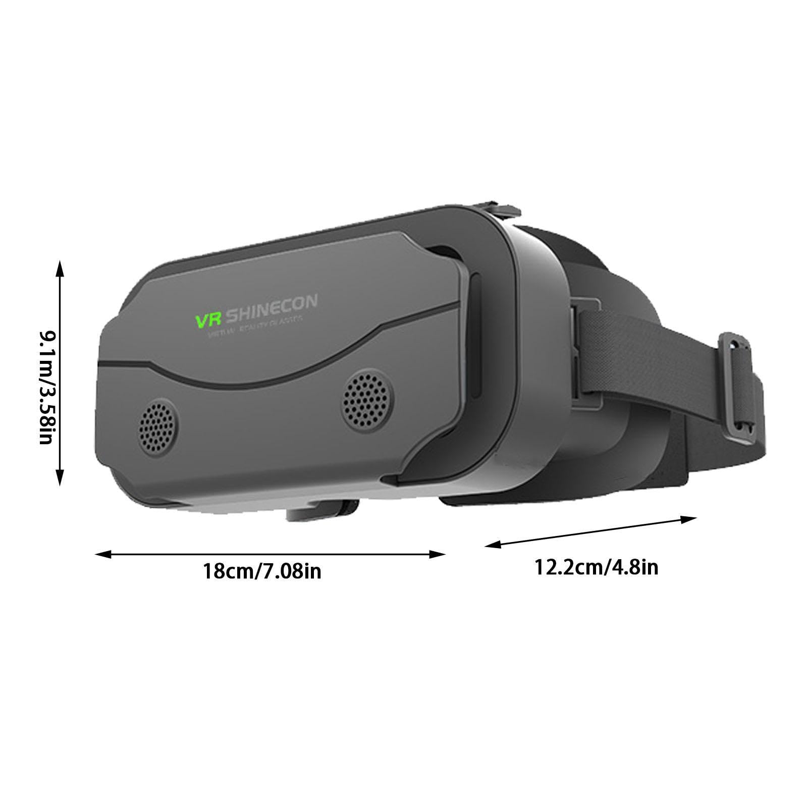Adjustable VR Headset for Smartphone - HD Virtual Reality Glasses with 3 Comfortable Head Straps for Movies, Gaming & TV - Perfect for Home Entertainment & Immersive Experiences