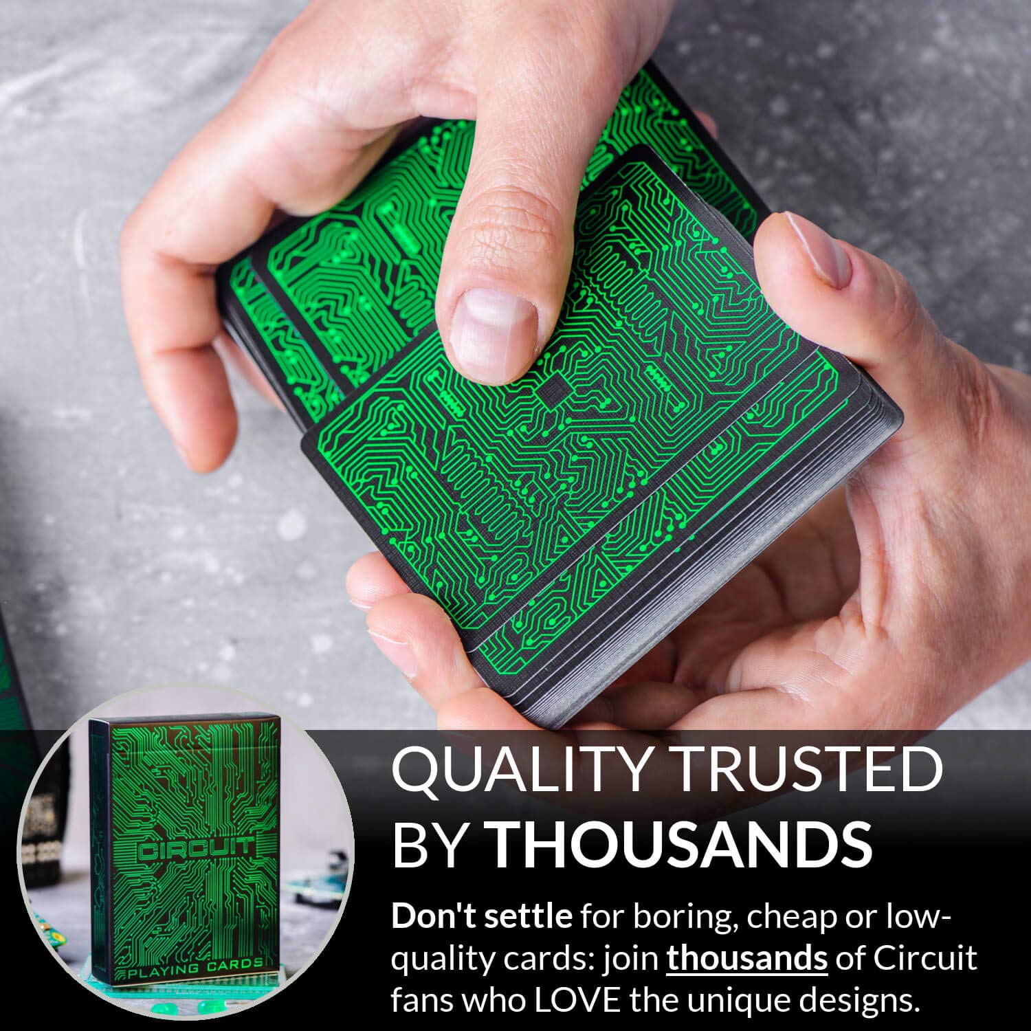 Premium Computer Themed Circuit Playing Cards - Unique Bright Color Deck with Free Card Game eBook - Cool Poker Cards for Kids & Adults - Perfect for Game Nights, Magic Tricks & Collectors - Black Playing Cards Deck
