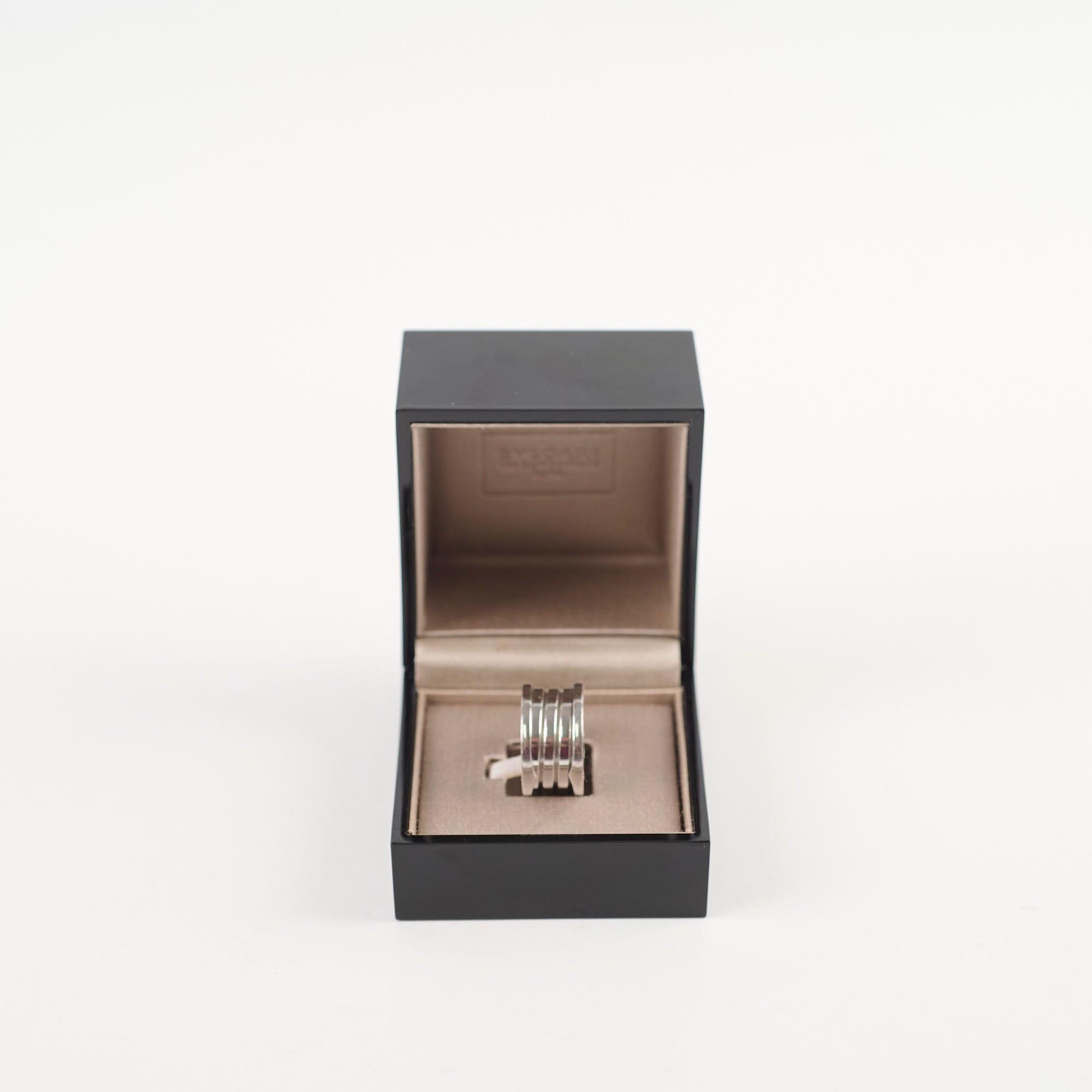 Bulgari B.Zero1 18K White Gold Ring - Size 56 (US 7.5) for Women | Luxury Italian Jewelry for Special Occasions & Gifts