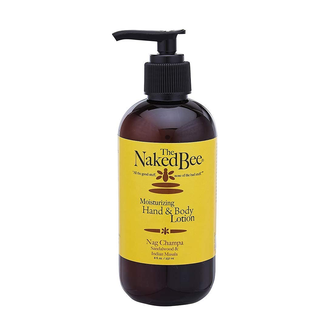 The Naked Bee Orange Blossom Honey Hand & Body Lotion 8oz - Moisturizing Lotion with Nag Champa Sandalwood & Indian Massala, Jasmine & Honey - Hydrating Hand & Cuticle Healing Salve for Dry Skin - Perfect for Daily Moisturizing, Spa Days & Gift Sets