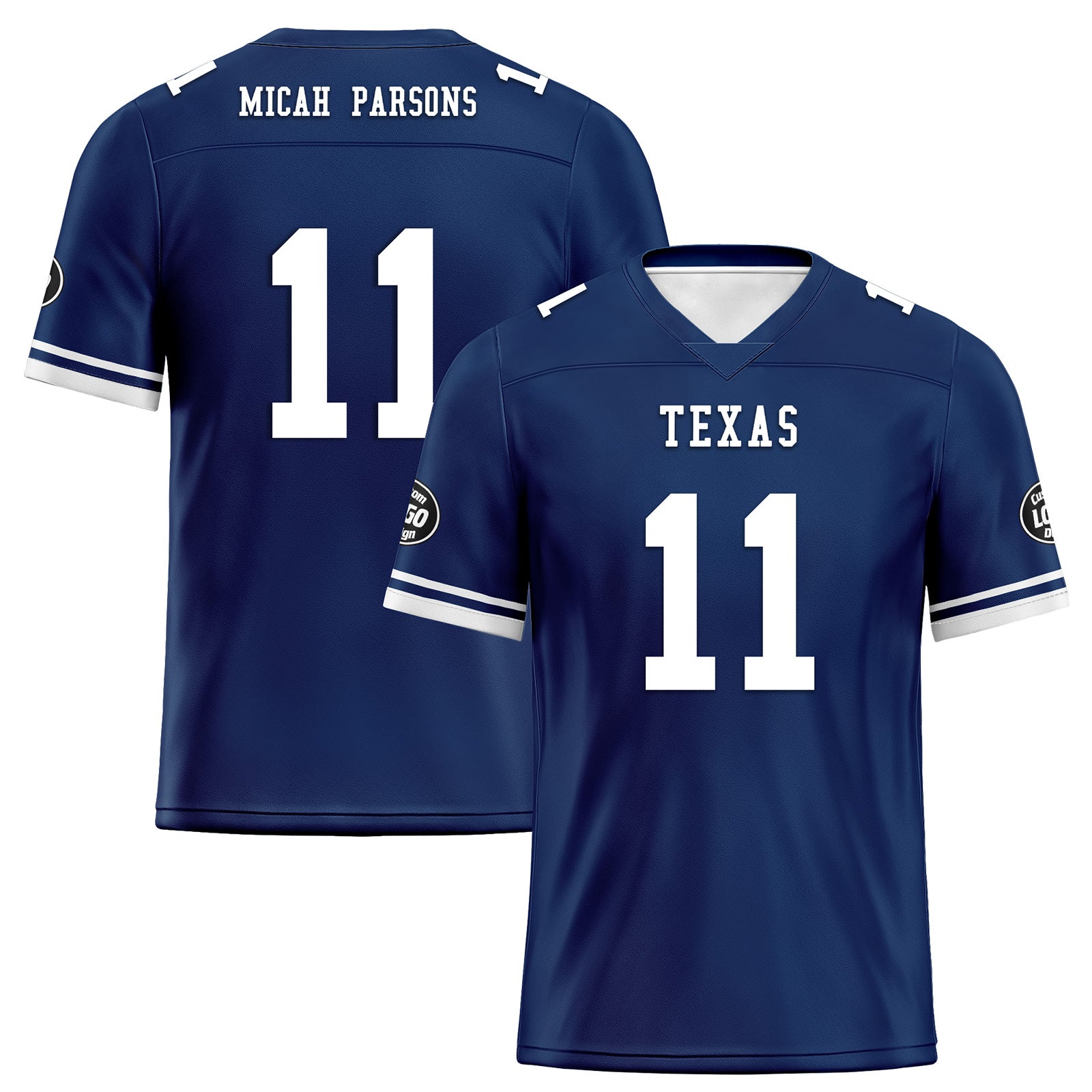 Custom Dallas Cowboys Blue & White Football Jersey with Firesoul Athletic Shoes Combo - Personalized NFL Fan Gear for Game Day & Sports Training (Set D020273) - Perfect for Football Games, Tailgating, and Team Spirit Outfits