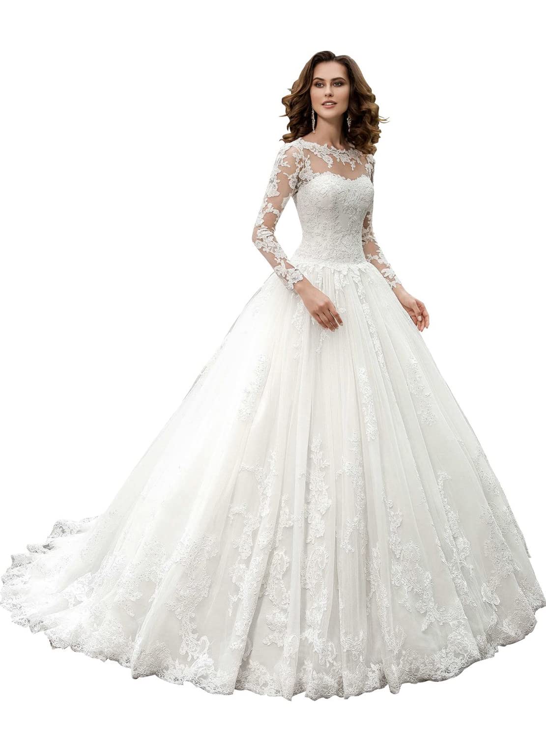 TIRAS Women's Bohemian Lace Beach Wedding Dress 2022 - Appliqued Bridal Gown for Beach Ceremony (Style CM001) | Perfect for Destination Weddings, Beach Elopements & Summer Bridal Events