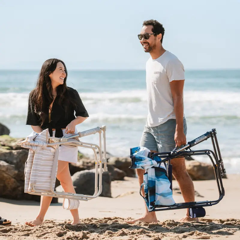 Premium Folding Beach Rocker Chair - Portable & Lightweight for Outdoor Relaxation at Beach, Pool, Camping, and Backyard