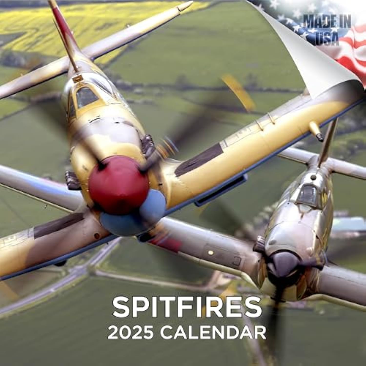 2024-2025 Spitfires Airplane Wall Calendar - 12
