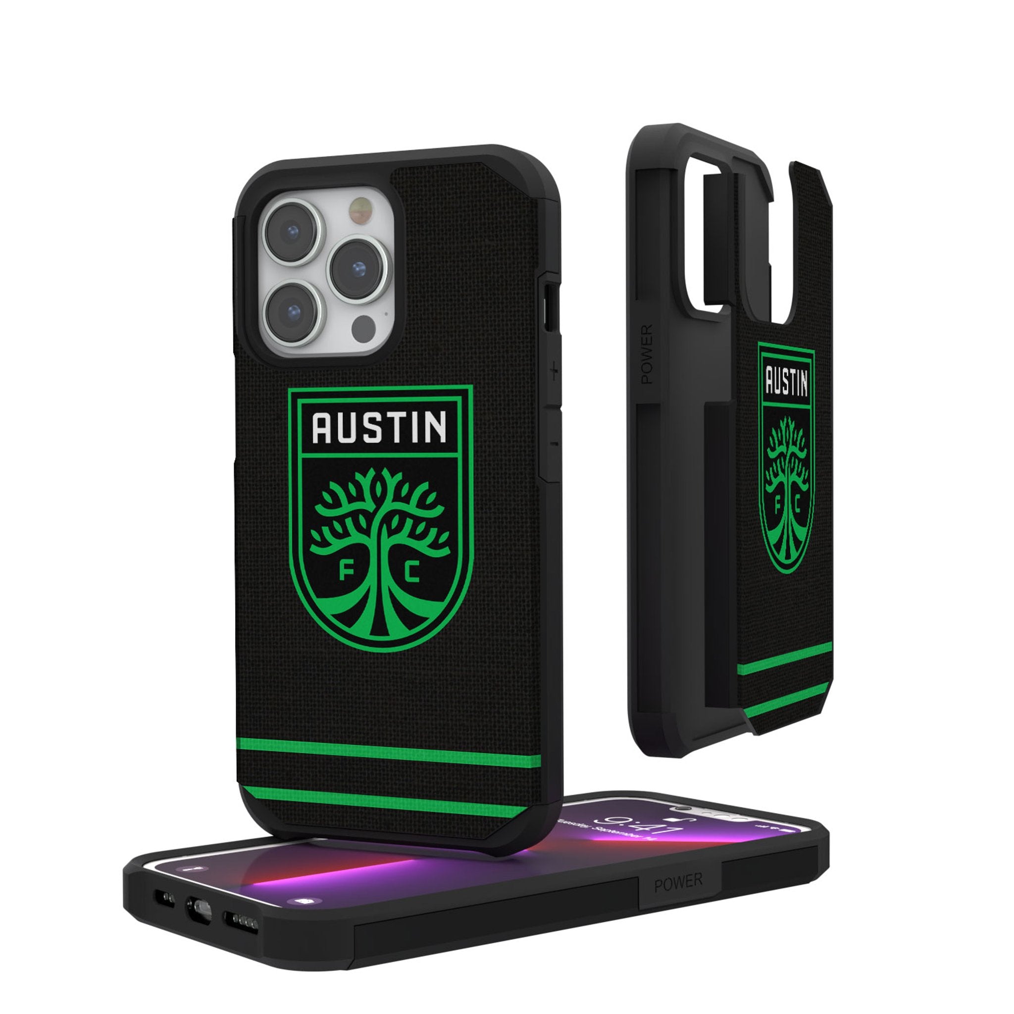 Austin FC Stripe Rugged Phone Case - Durable Protective Cover for iPhone & Android - Perfect for Soccer Fans, Outdoor Adventures & Daily Use