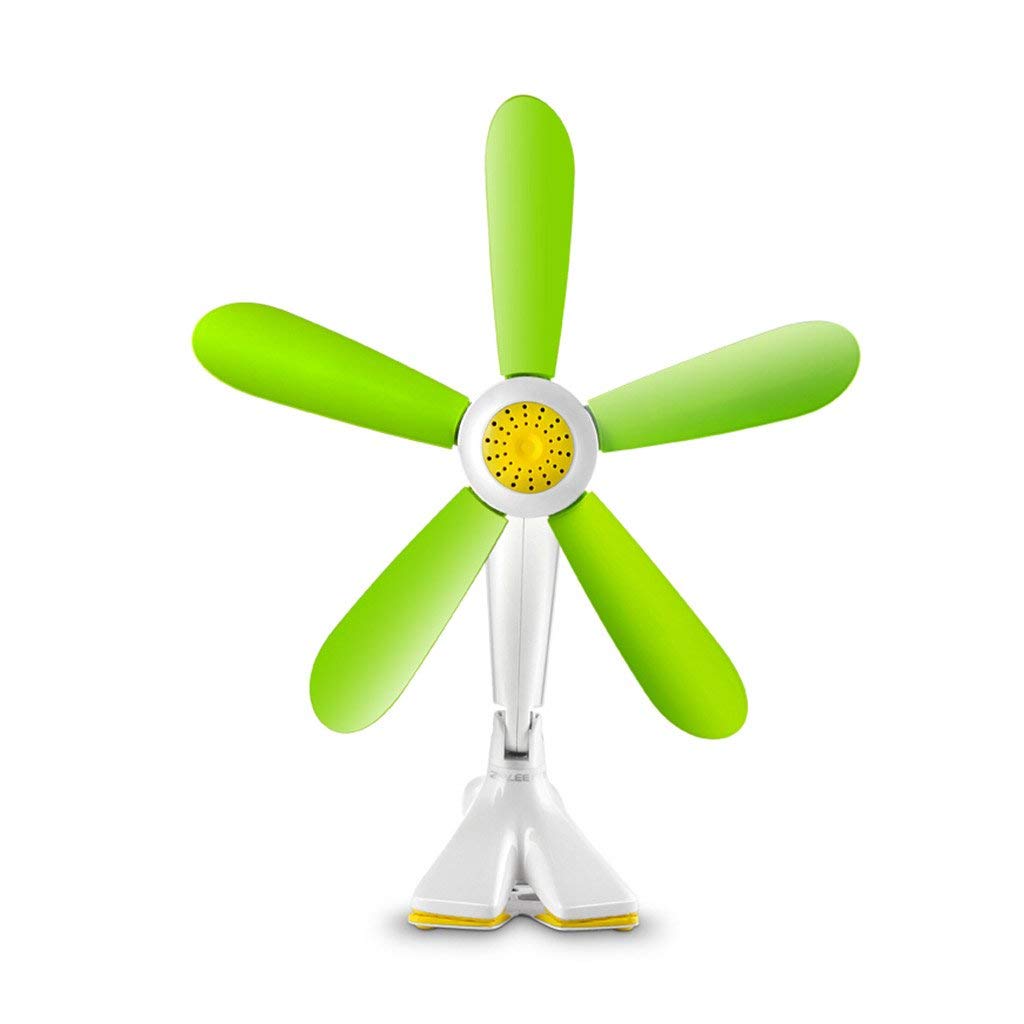 LXB Silent Mini Clip-on Fan with Switch - Portable Desk Fan for Home, Office, Dorm & Student Study | Multi-Scenario Cooling Solution (Green)