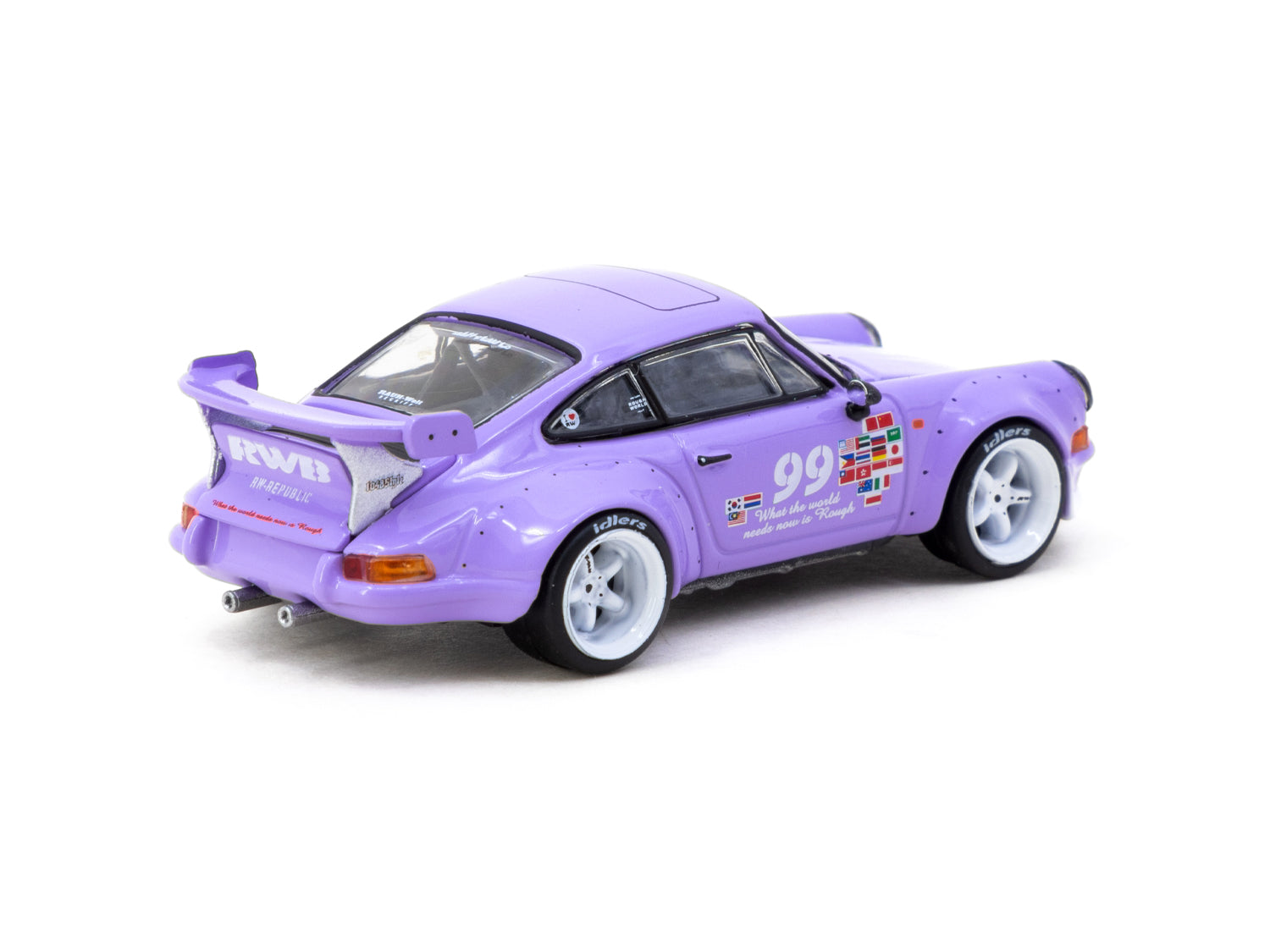 Tarmac Works 1/64 Scale RWB Backdate Violetta Idlers 12 Hours 2016 Diecast Model Car - Perfect for Collectors & Racing Enthusiasts