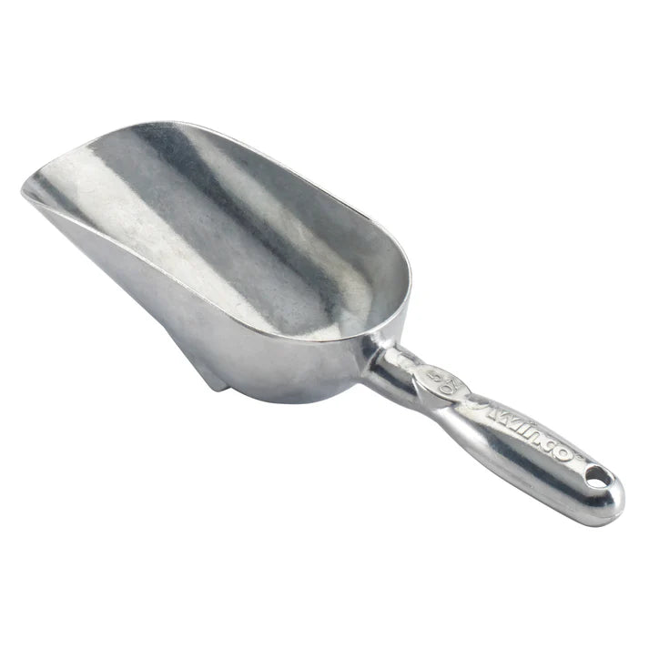 Winco 5 Oz Aluminum Scoop - Commercial Kitchen Measuring Tool for Baking, Coffee, Pet Food & Bulk Ingredients