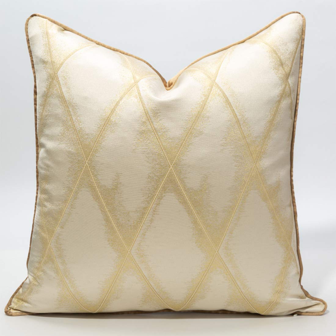 Vctops Decorative Geometric Throw Pillow Covers 18x18 Inch - Square Cushion Cases for Sofa, Bed, Chair & Car - Modern Home Decor in Gold - Perfect for Living Room, Bedroom & Office Accents