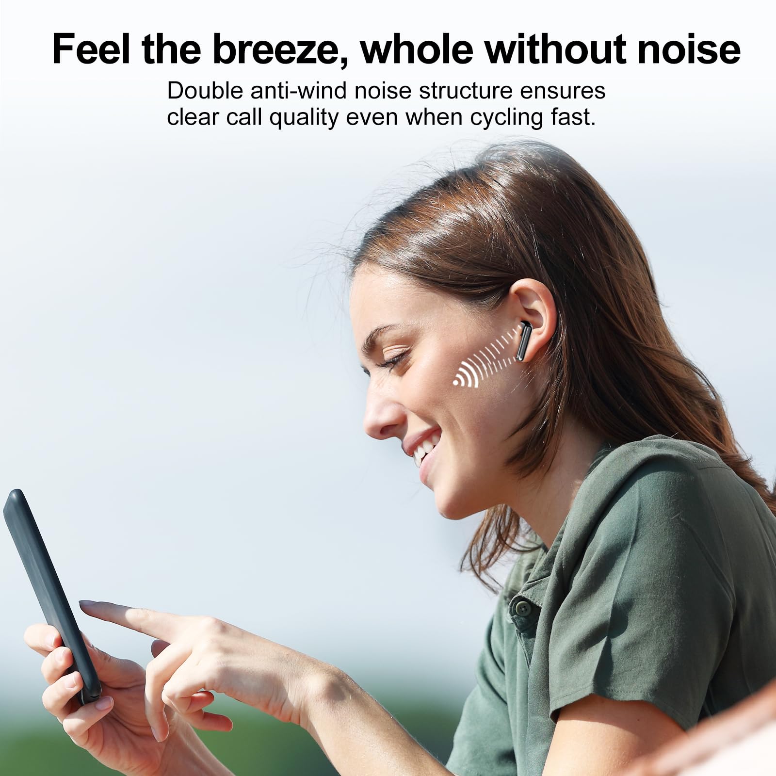 Jesebang Wireless Earbuds Bluetooth 5.3, ENC Mic, 30H Playtime, IP7 Waterproof - for Gym & Sports