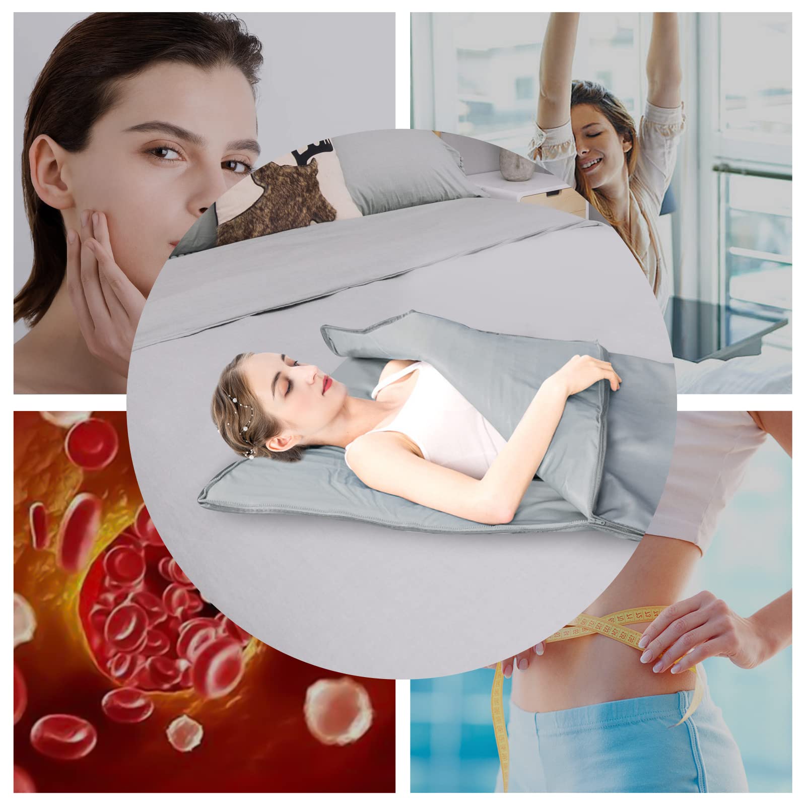 Premium Electric Sauna Blanket for Weight Loss & Heat Therapy - 2 Zone Heating Controller for Full Body Relaxation - Perfect for Home Spa, Detox & Recovery