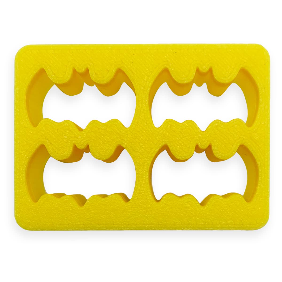 Batman Mini Bat Cookie Cutter Set - 4-in-1 Yellow Baking Mold for Biscuits, Crackers & Pet Treats | Perfect for Halloween, Birthday Parties & Superhero Themed Desserts