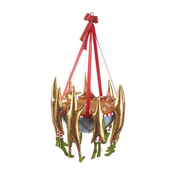 12 Days of Christmas - 9 Drummers Drumming Ornament by Patience Brewster | Handcrafted Holiday Decor for Tree, Mantel & Gift Giving