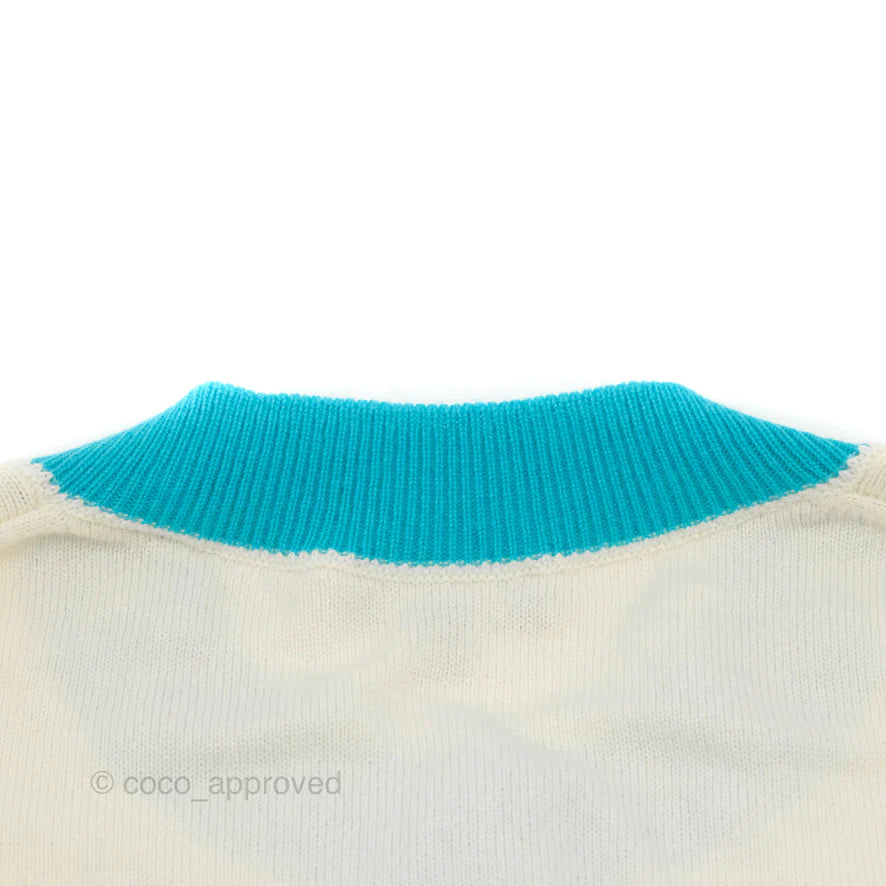 Chanel Two-Tone Cashmere Cardigan - Runway 2019 Spring/Summer Collection - Size 34 - Luxury Women's Knitwear for Office & Evening Events