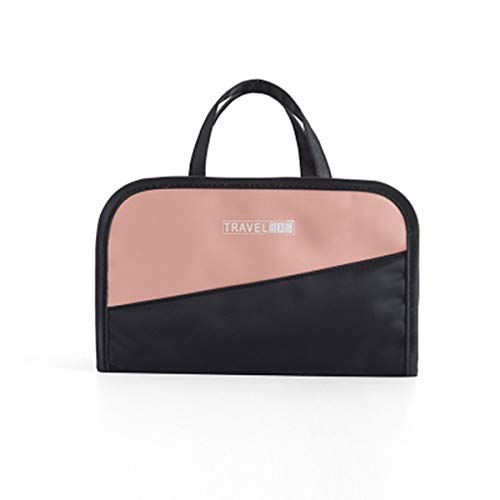 2-in-1 Travel Makeup Organizer & Cosmetic Bag Set - Portable Waterproof Wash Bag for Toiletries (Black) | Perfect for Air Travel, Gym & Daily Beauty Storage