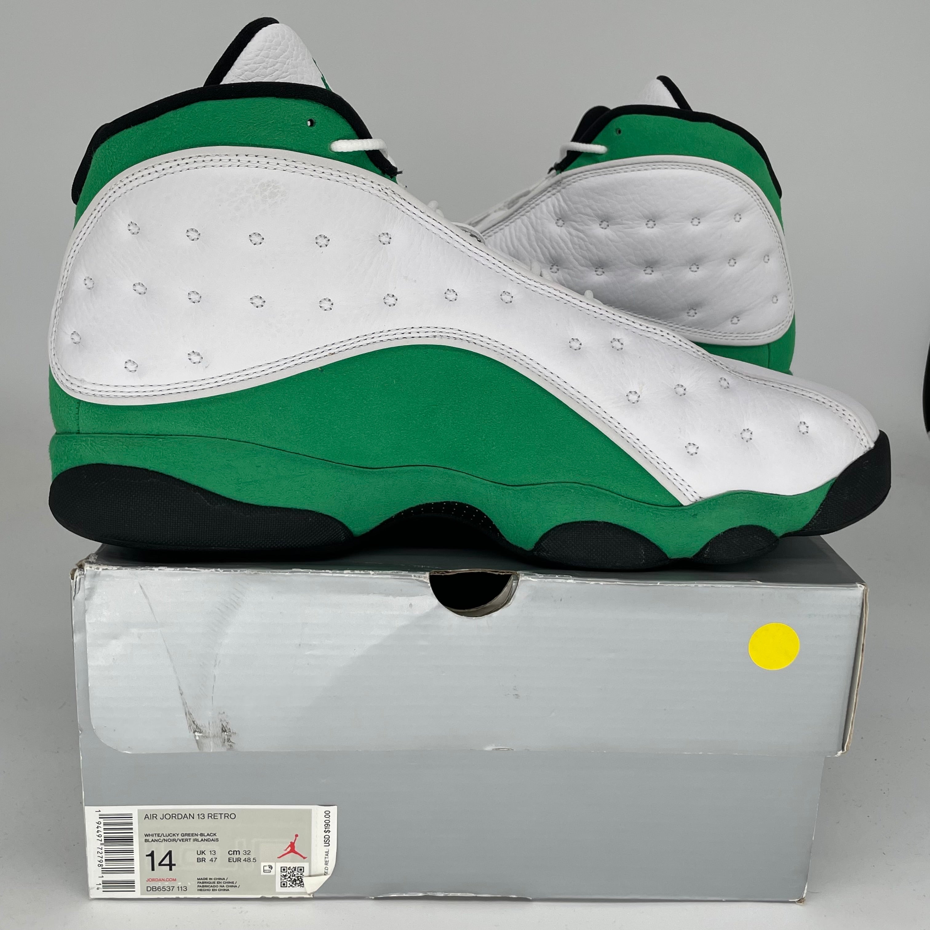 AIR JORDAN 13 LUCKY GREEN Men's Basketball Shoes Size 14 (414571-113) - Perfect for Court Performance & Street Style