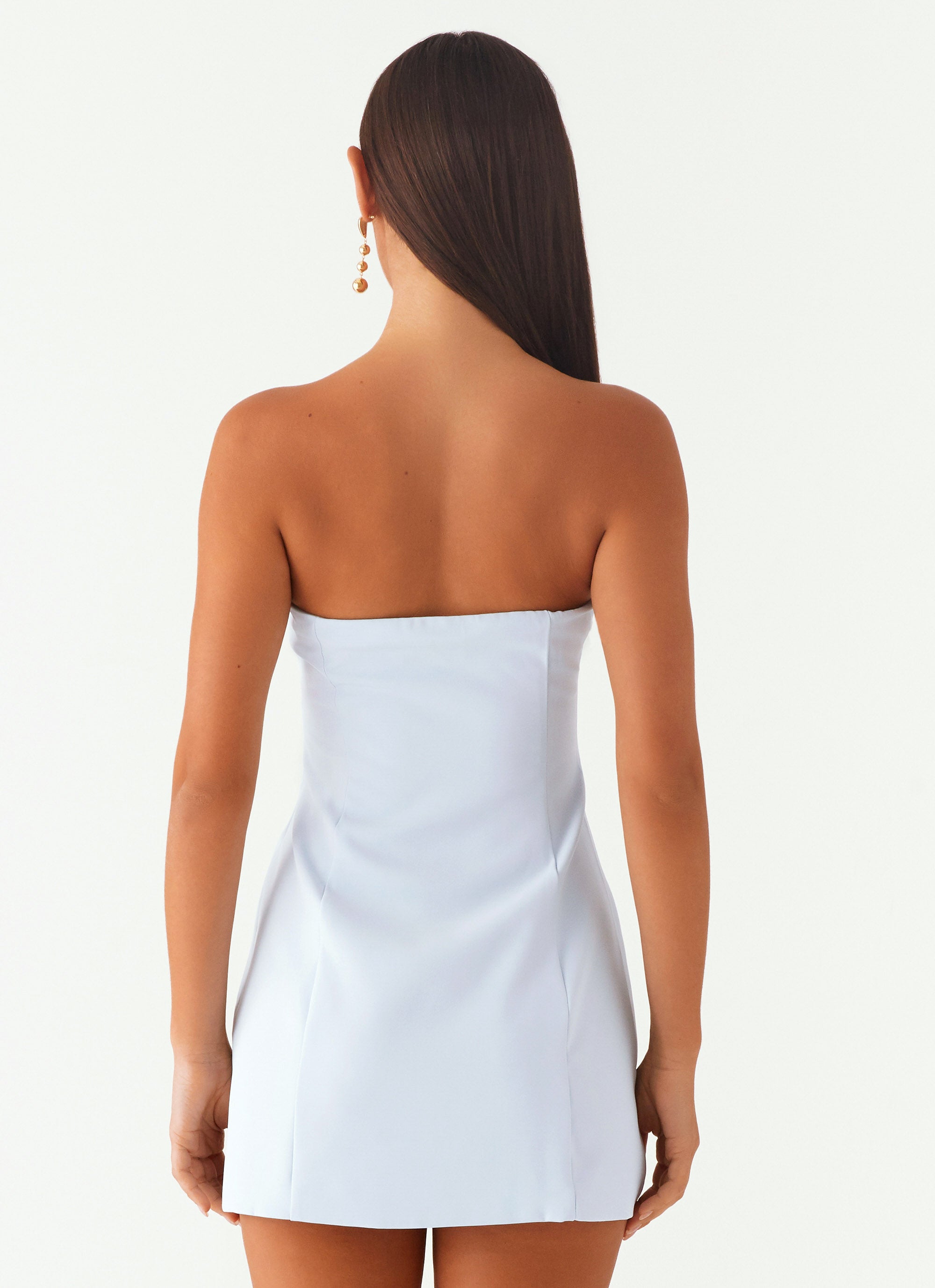 Strapless Mini Dress for Women - Blue Summer Party Cocktail Dress | Perfect for Beach Vacations, Date Nights & Club Outings