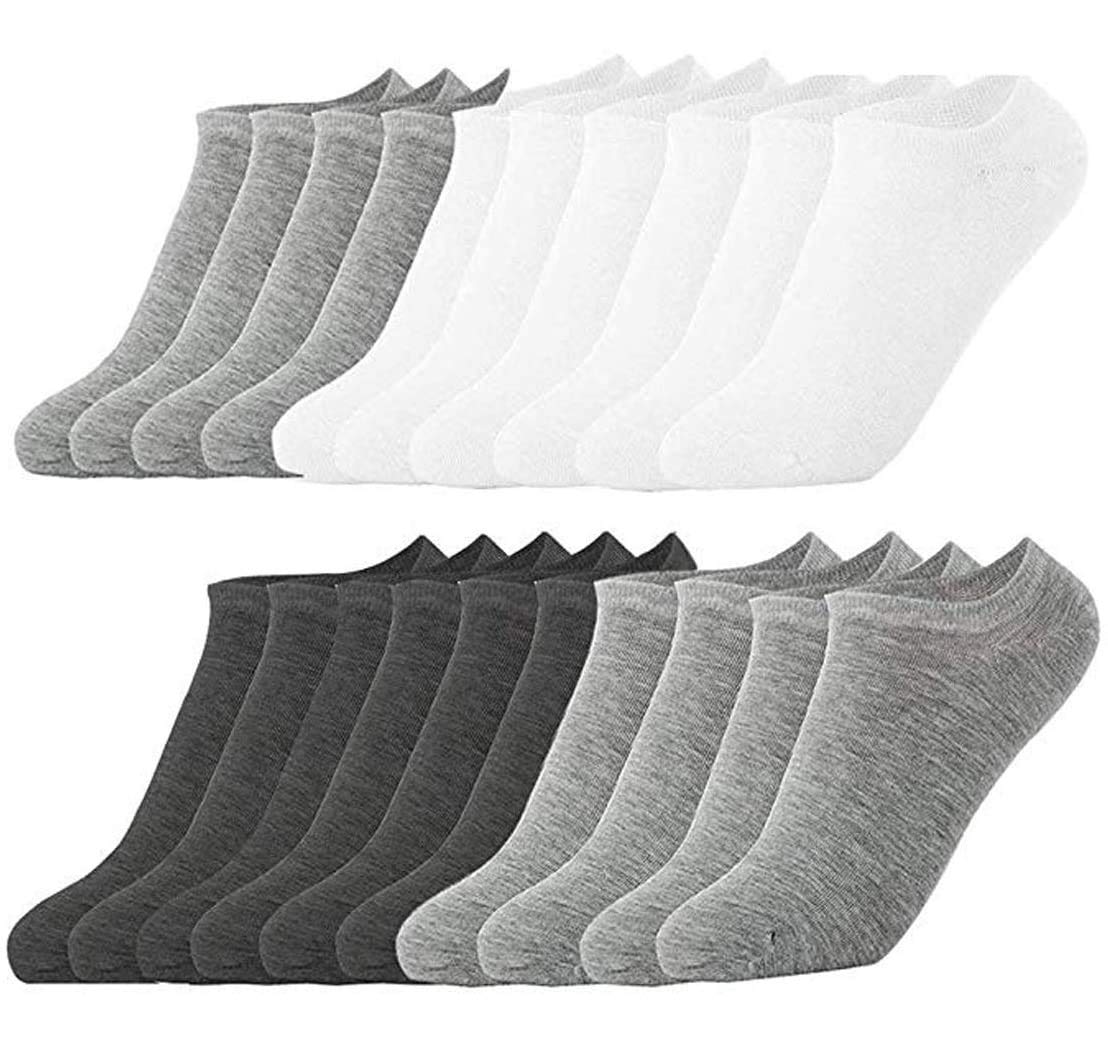 10 Pairs No Show Ankle Socks for Men & Women - Low Cut Athletic Cotton Socks for Running, Gym, Workout & Everyday Wear