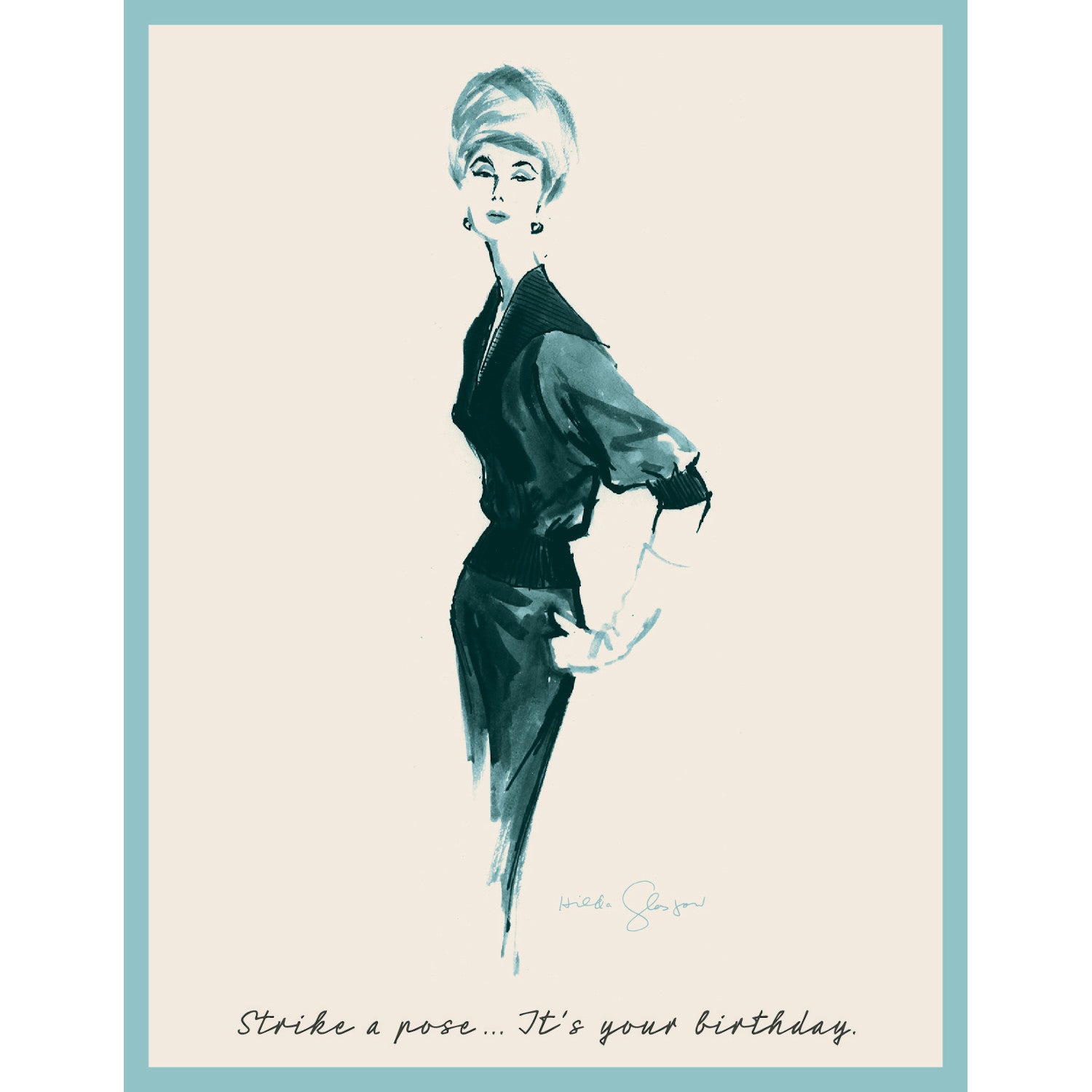 Vintage Hilda Glasgow Marlene Card - Classic Retro Style Greeting Card for Collectors & Enthusiasts | Perfect for Birthdays, Anniversaries & Special Occasions