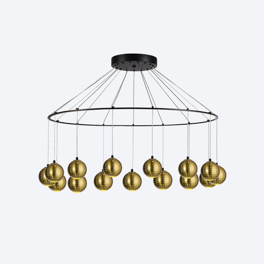 ZORO Round 15 LED Pendant Light with Yosh Shade - Dimmable Modern Ceiling Fixture for Dining Room, Kitchen Island & Bedroom Lighting