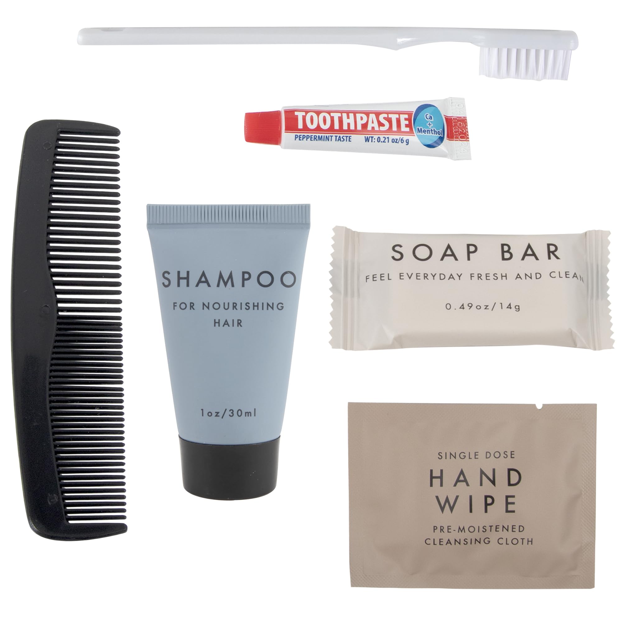 100 Pack Bulk Hygiene Travel Size Kits - 7 Piece Hygiene Supplies for Adults, Homeless & Charity | Portable Toiletries for Travel, Shelters & Emergency Preparedness