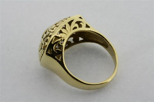 Elegant High Regal Brass Ring for Women - Vintage Style Statement Jewelry for Parties, Weddings & Special Occasions