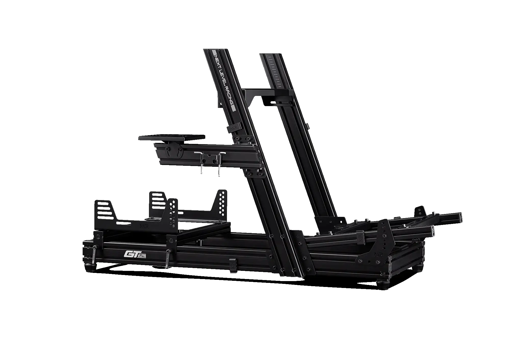Next Level Racing GTElite Aluminum Simulator Cockpit - Wheel Plate Edition | Premium Racing Cockpit Frame for PC & Console Gaming | Perfect for Home Racing Simulators & Esports Setups