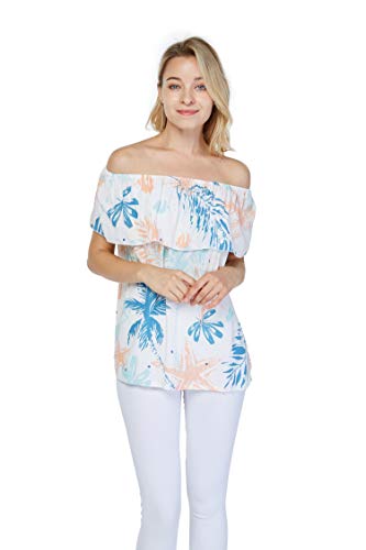 Women Off-shoulder Ruffle Top