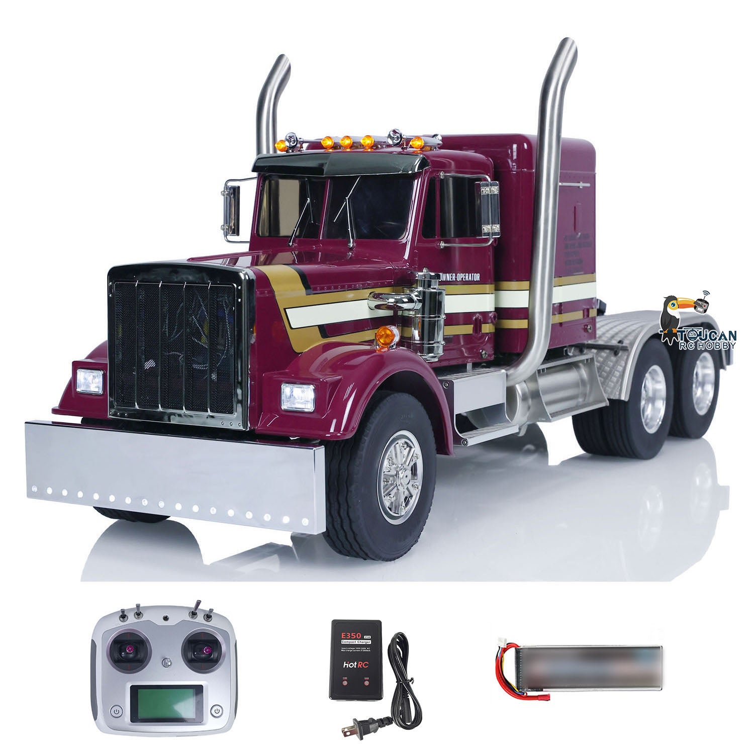 Tamiya 1/14 Scale 6x6 RC Tractor Truck RTR - Metal Chassis Remote Control Construction Vehicle with Sound & Light Effects | Electric Hobby Model for Adults & Kids | Perfect for Off-Road Play, Construction Site Simulation, and RC Car Racing