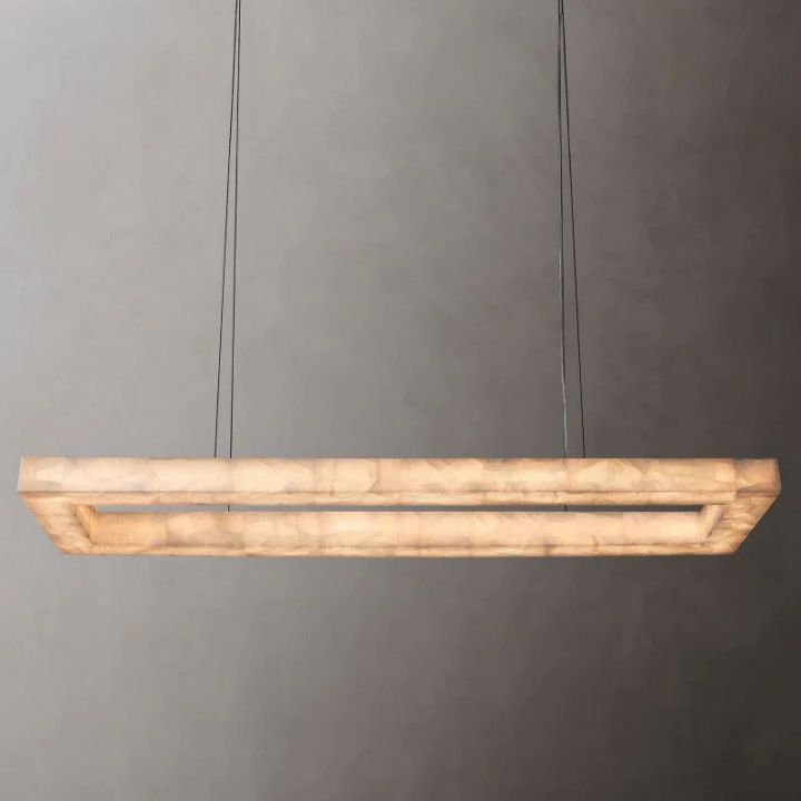 Rectangular Calcite Chandelier 72