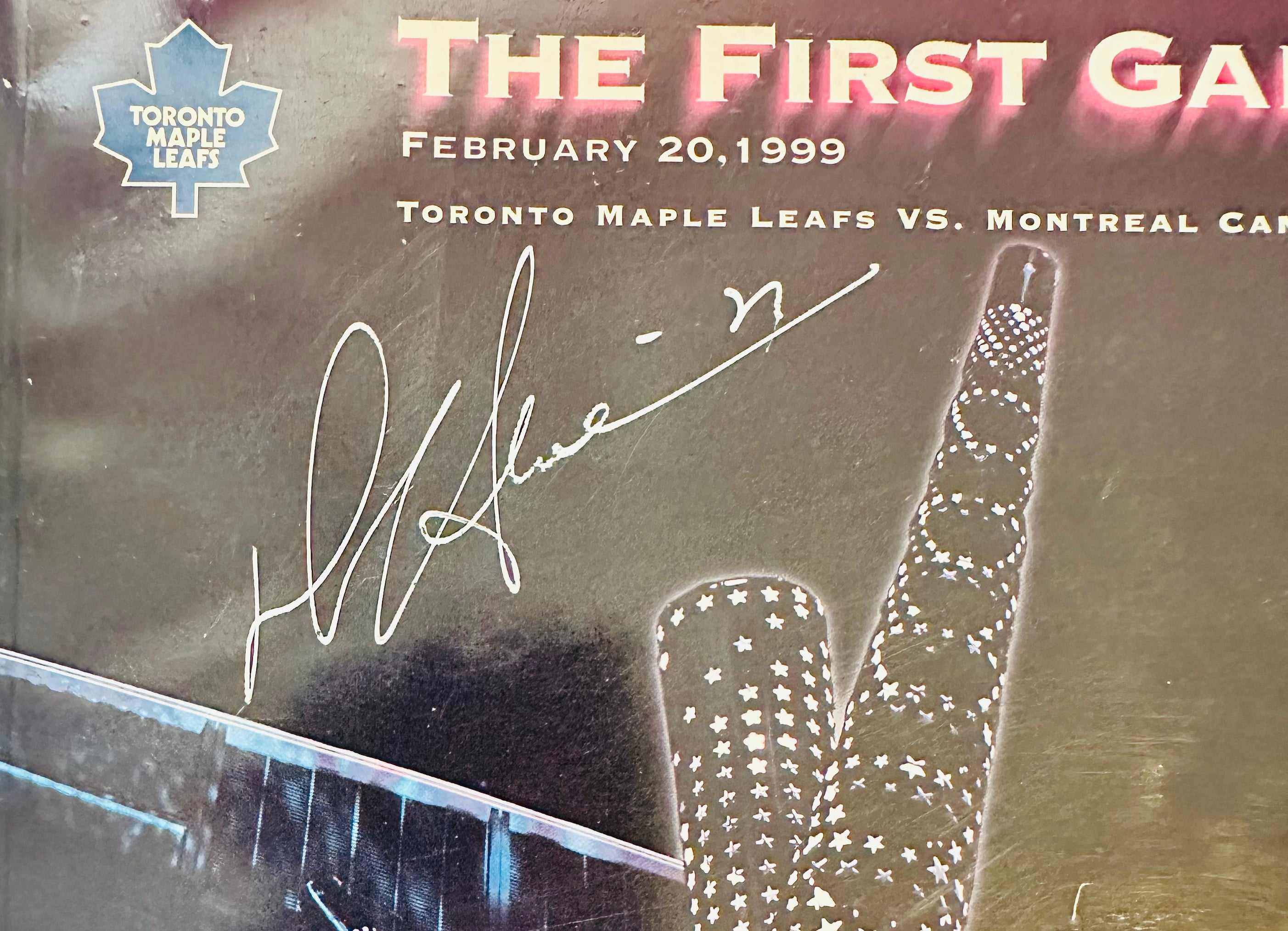 Darryl Sittler Autographed Toronto Maple Leafs First Game at ACC Program - Certified COA - Perfect for Hockey Memorabilia Collectors & Sports Fans Display