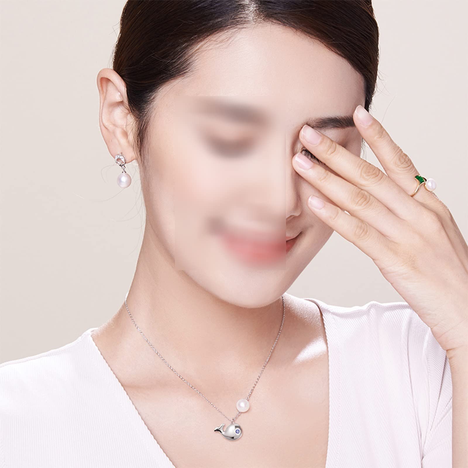 Sudemota 925 Sterling Silver Freshwater Pearl Necklace - 7-8mm Round Pearl Chain for Women, Fashion Jewelry Gift for Girlfriend, Birthday, Anniversary | Perfect for Date Night, Office Wear & Special Occasions