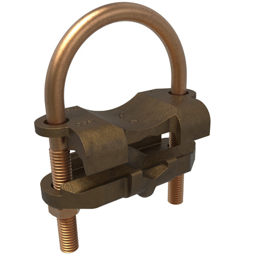Ilsco U Bolt Ground Clamps - Heavy Duty Copper Electrical Connectors for Secure Grounding | Ideal for Electrical Wiring, Solar Panels & Industrial Applications