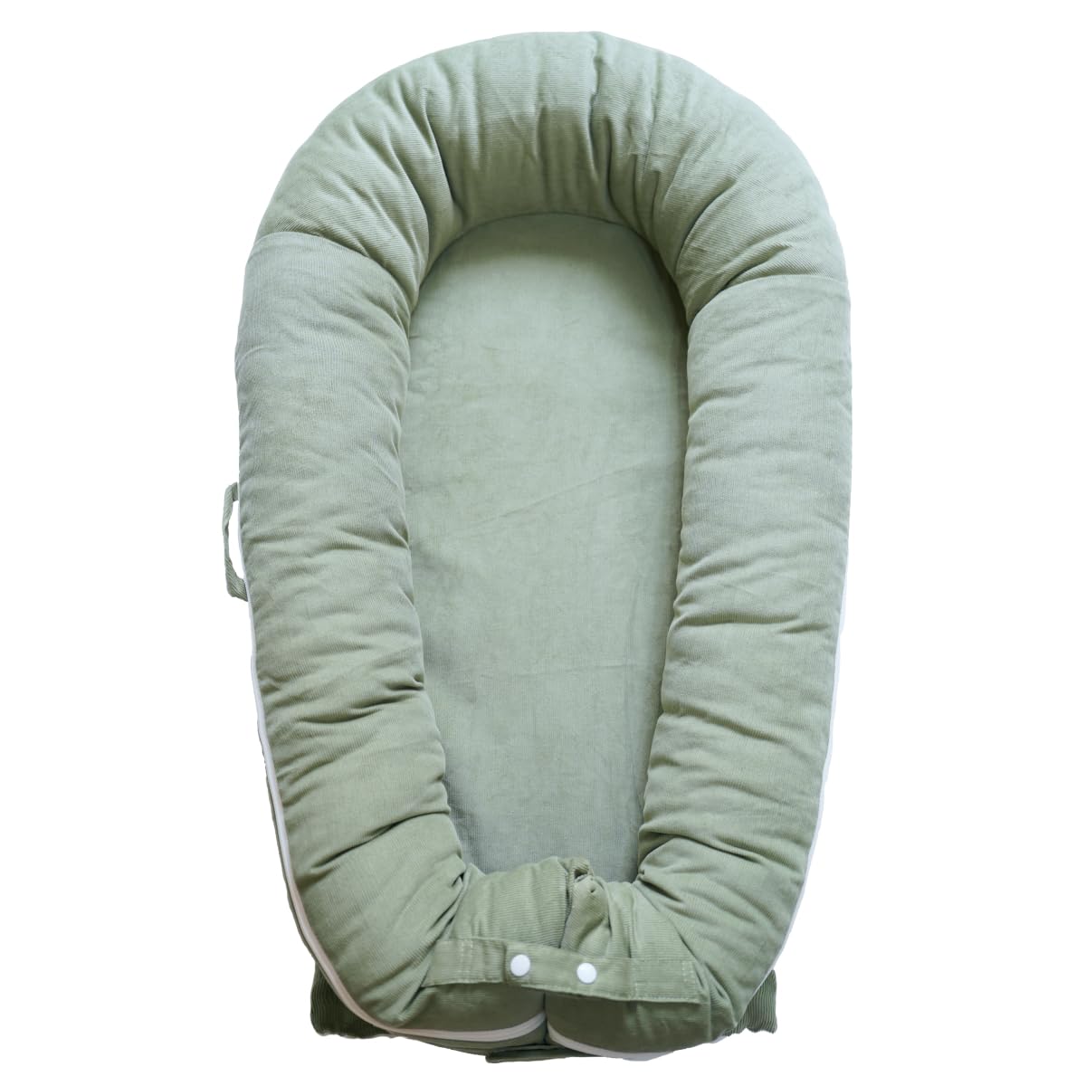 Premium Baby Lounger & Infant Nest Cover - 100% Cotton Portable Bassinet for Newborns 0-12 Months | Breathable & Cozy Sleeping Bed for Boys & Girls | Perfect for Nursery, Travel & On-the-Go Parents (Corduroy Cotton, Sage Green)
