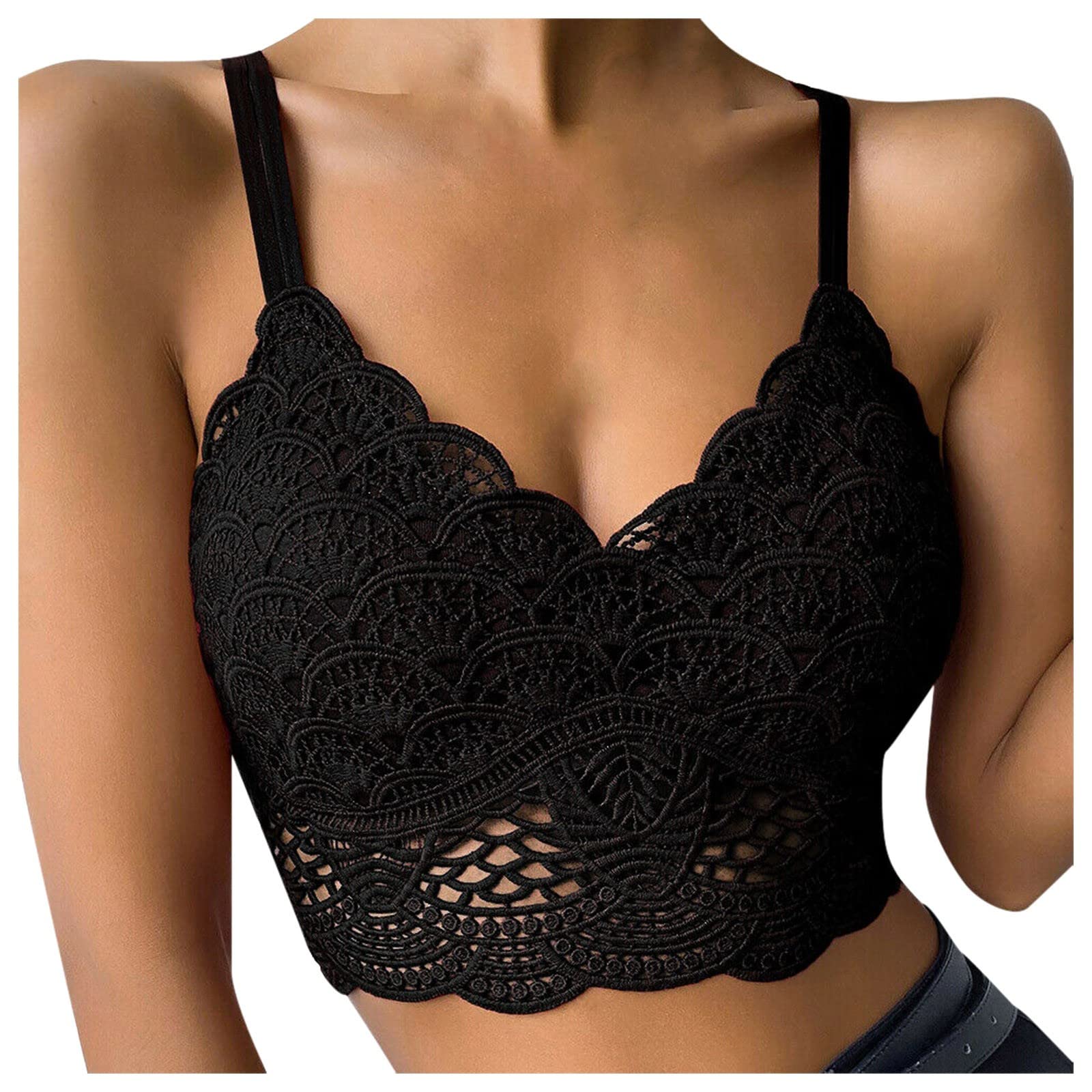 Sexy Lace Bralette - Women's Stretchy Sports Bra for Workout & Date Night