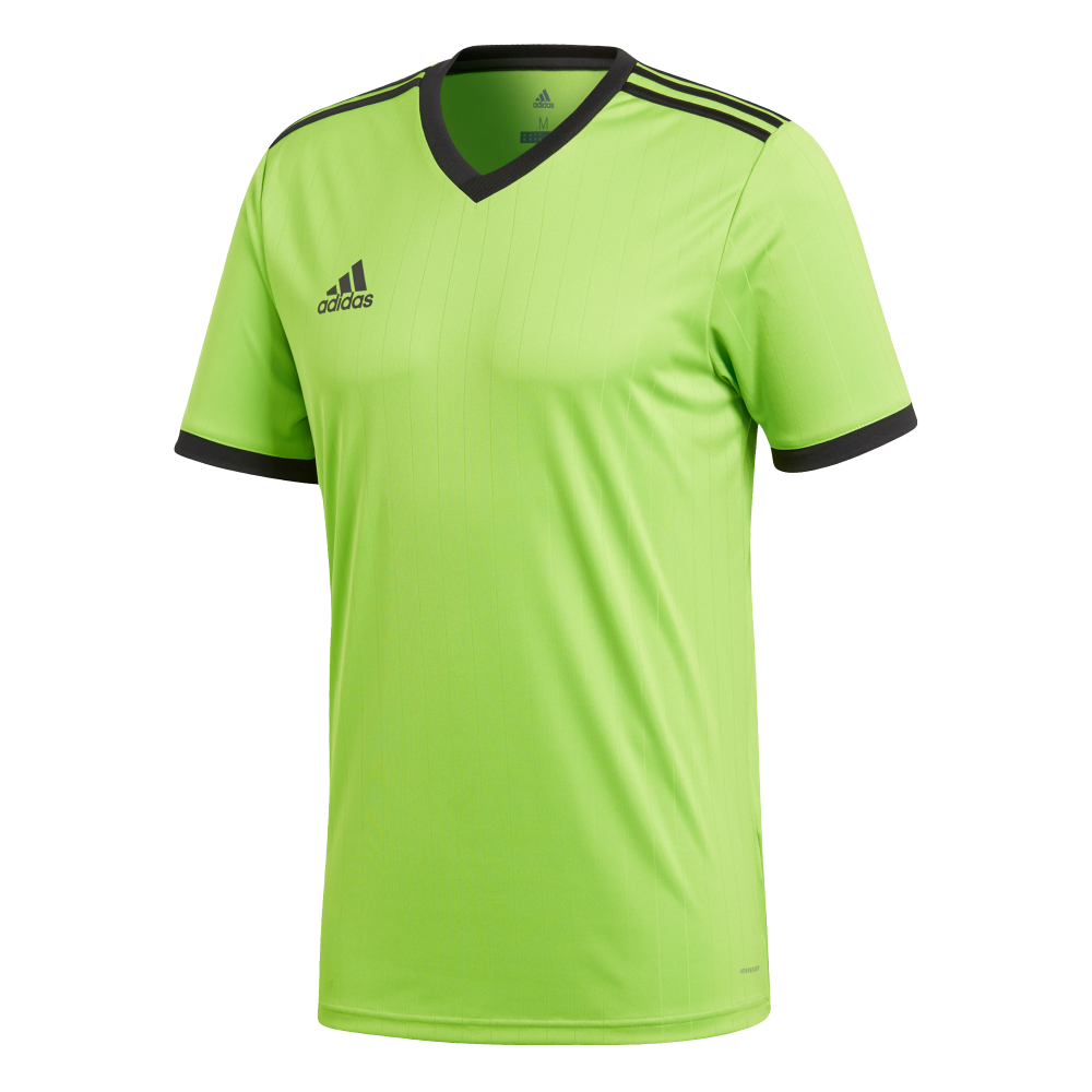 Adidas Adult Tabela 18 Soccer Jersey - Solar Green/Black - Official Licensed Football Shirt for Men - Perfect for Matches, Training & Fan Support