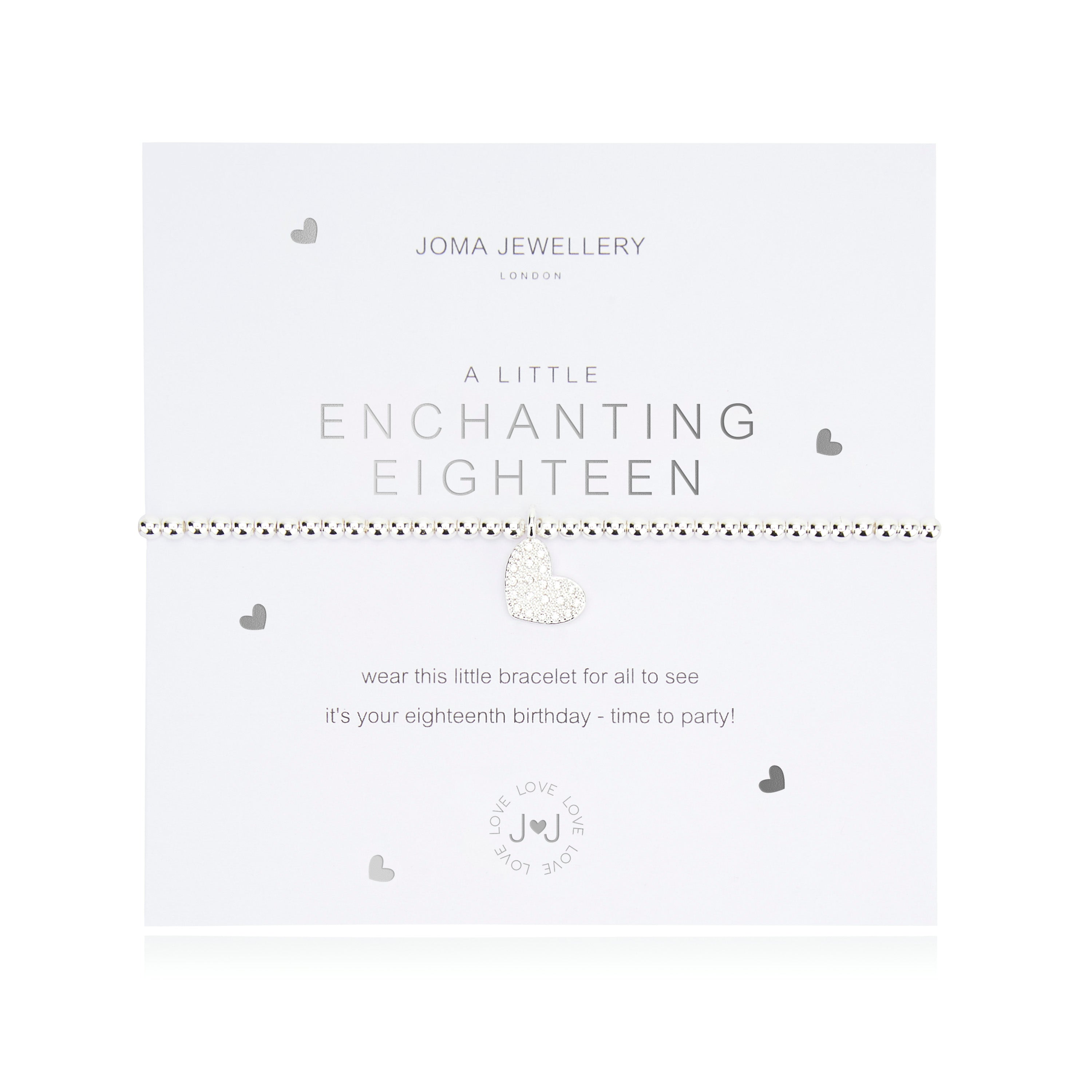 Joma Jewellery Bracelet - A Little Enchanting Eighteen Sterling Silver Charm Bracelet for Women | Elegant Gift for Birthday, Anniversary & Special Occasions | Perfect for Everyday Wear & Formal Events